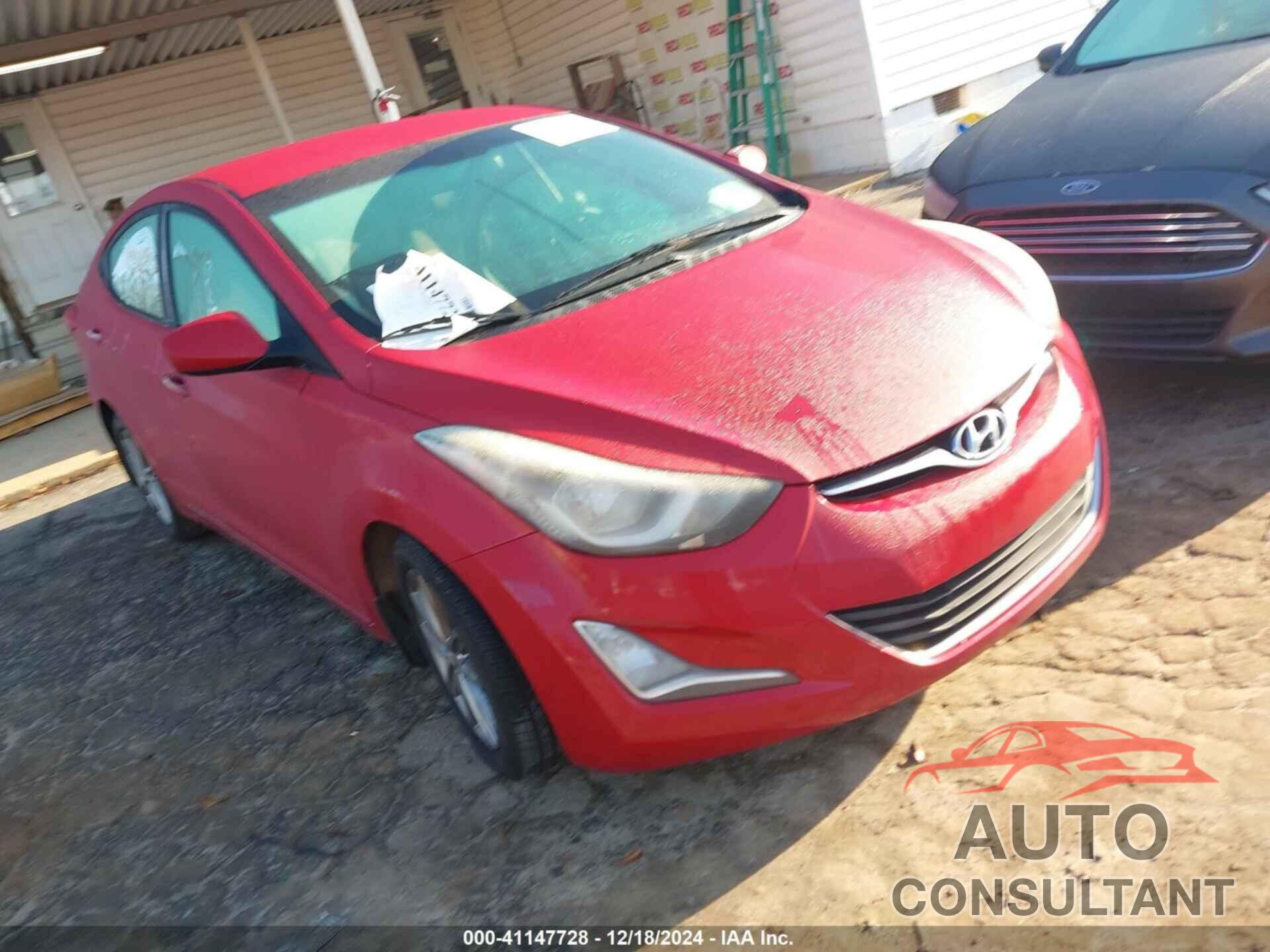 HYUNDAI ELANTRA 2016 - KMHDH4AE3GU501717