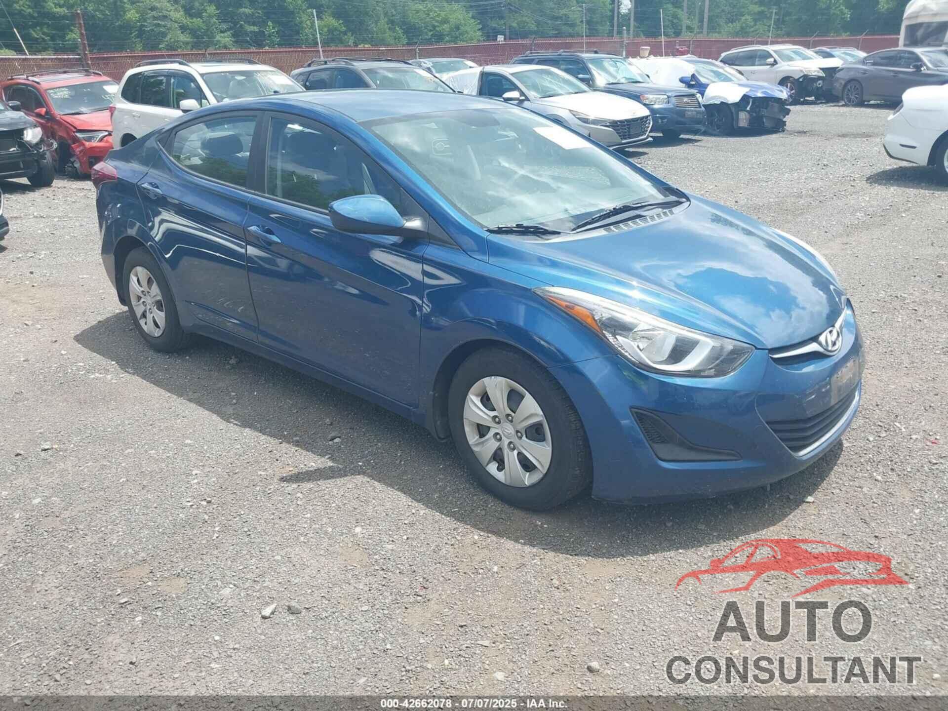 HYUNDAI ELANTRA 2016 - KMHDH4AE9GU543440