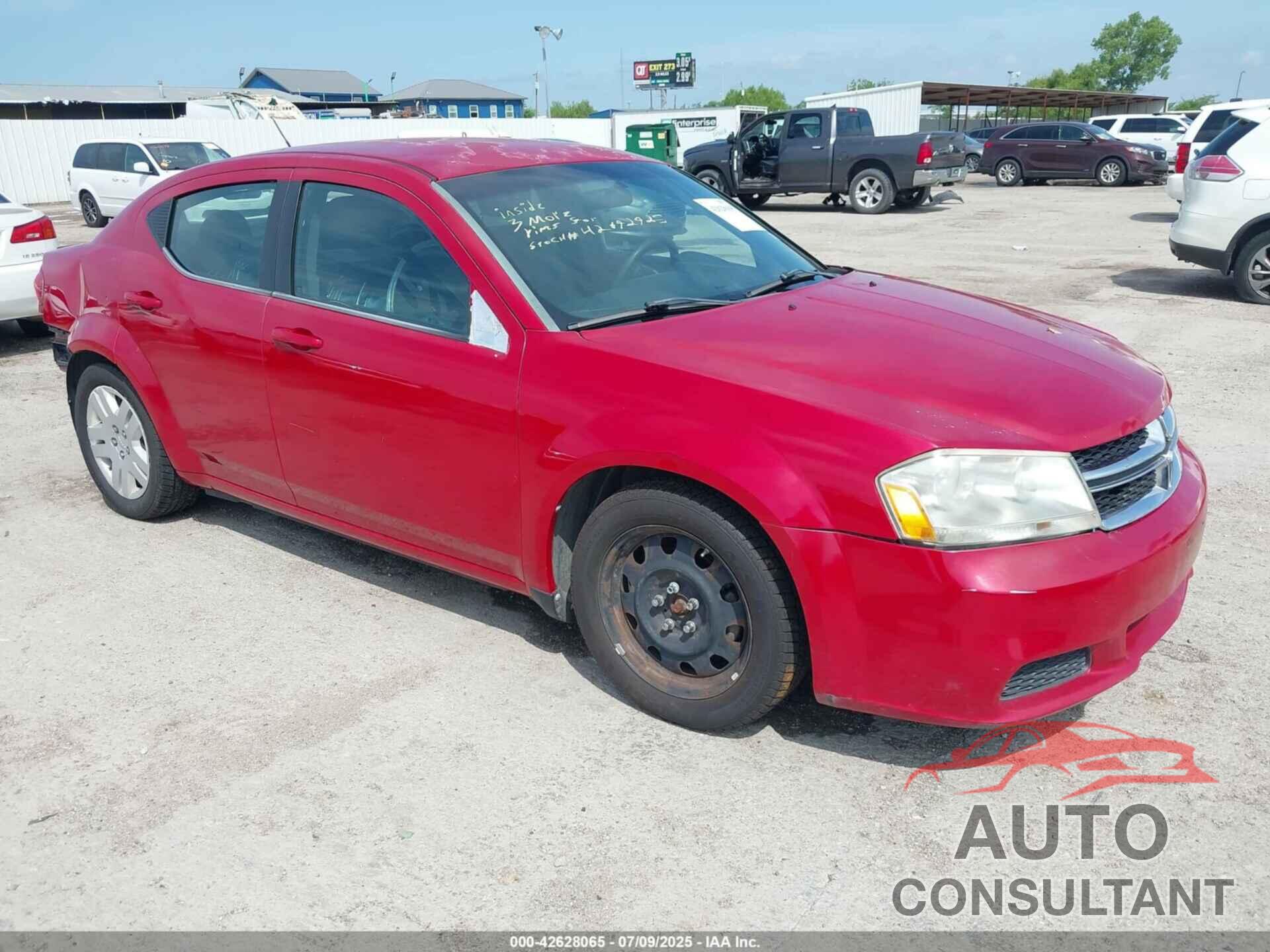 DODGE AVENGER 2013 - 1C3CDZAB2DN729751