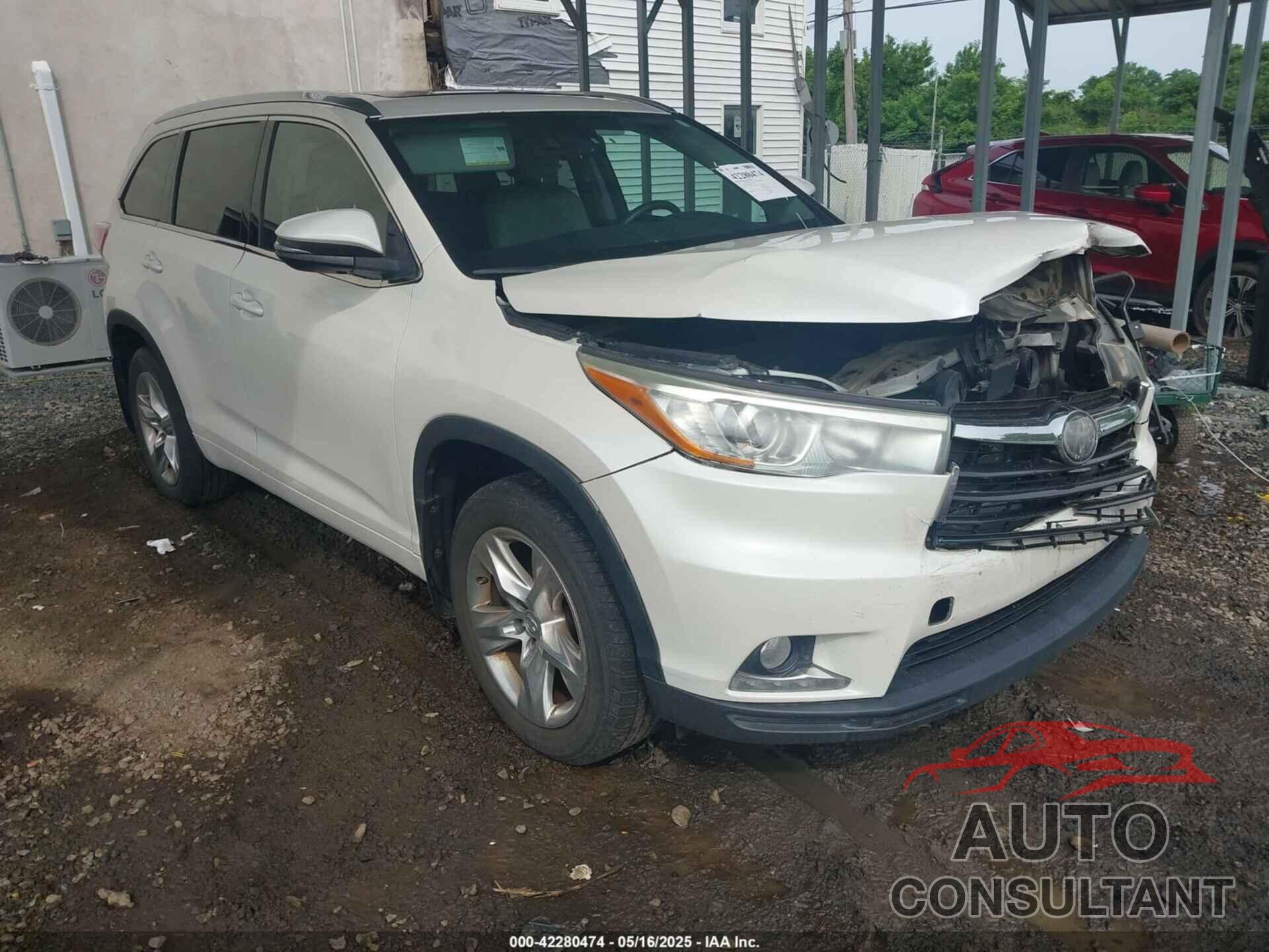 TOYOTA HIGHLANDER 2015 - 5TDDKRFH5FS074839