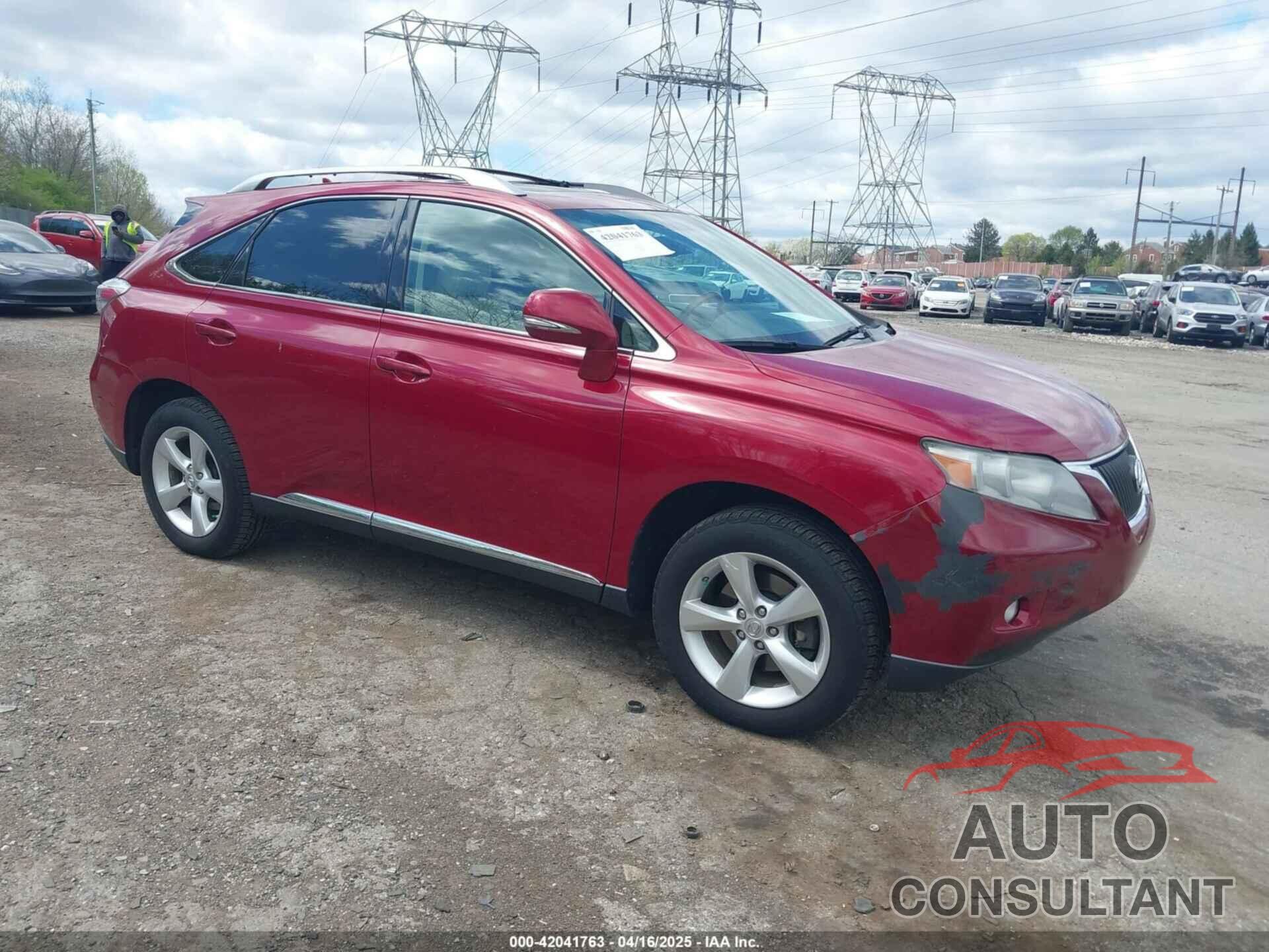 LEXUS RX 350 2010 - 2T2BK1BA7AC054929