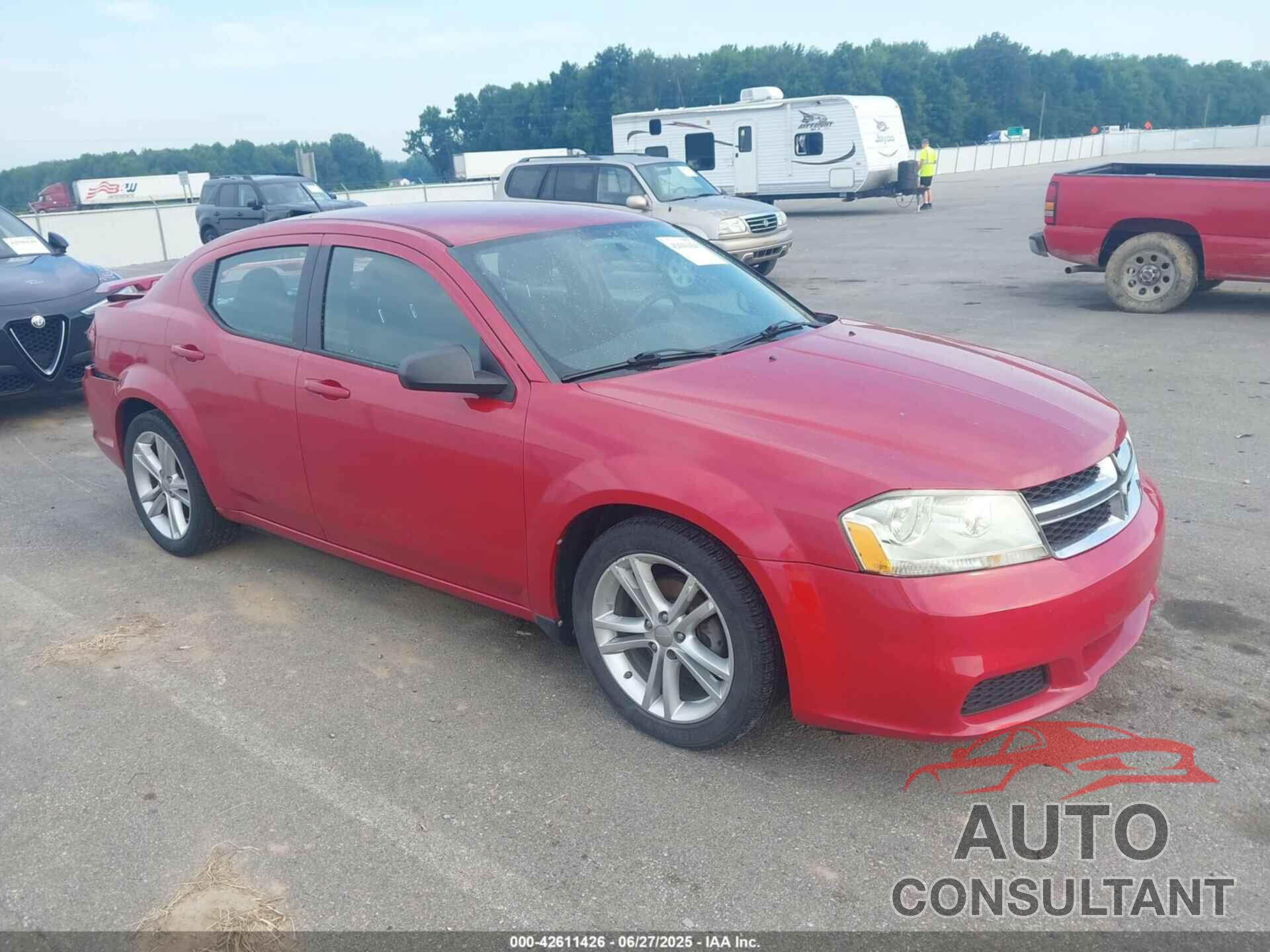 DODGE AVENGER 2012 - 1C3CDZAG8CN314749