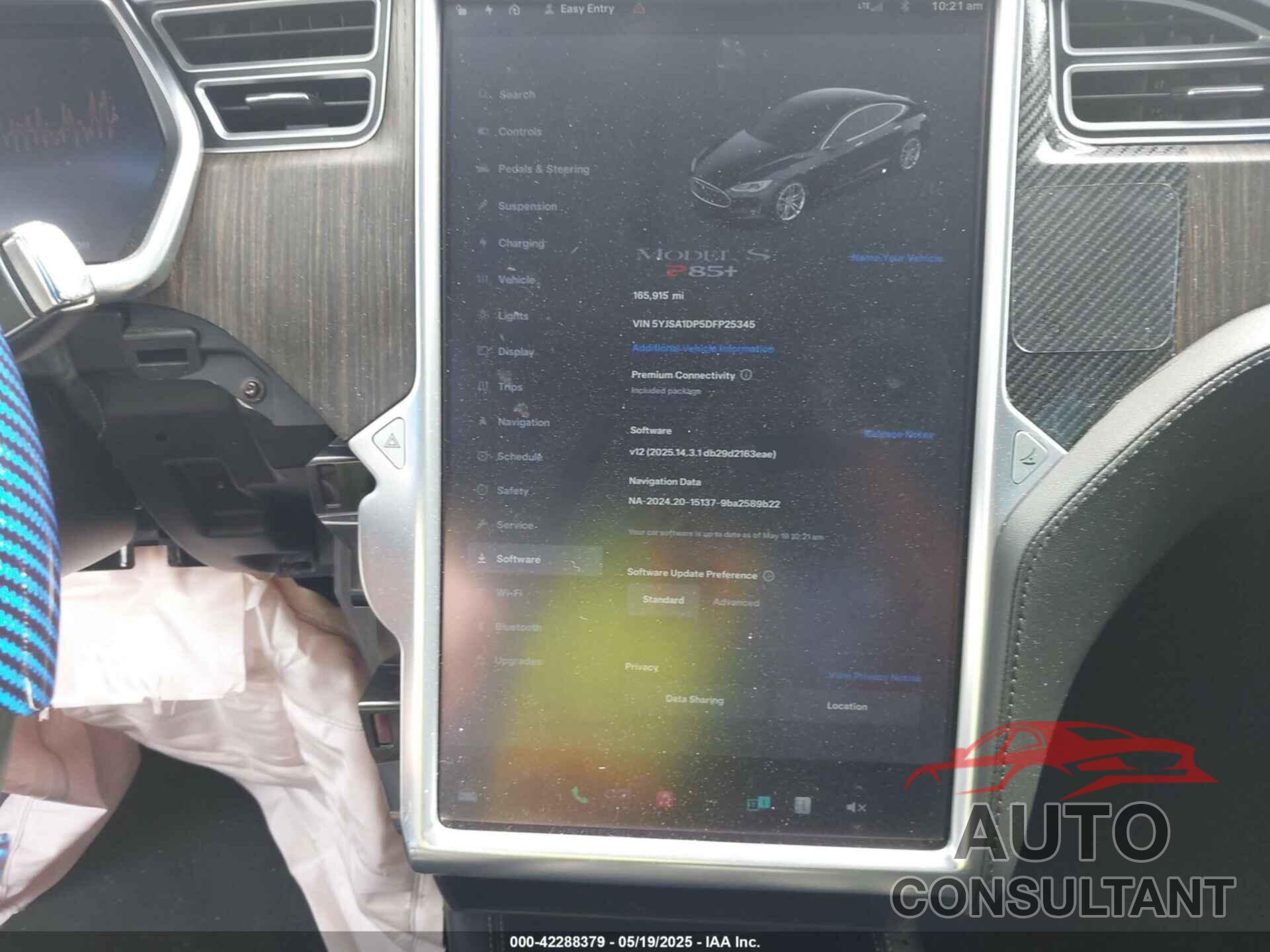 TESLA MODEL S 2013 - 5YJSA1DP5DFP25345