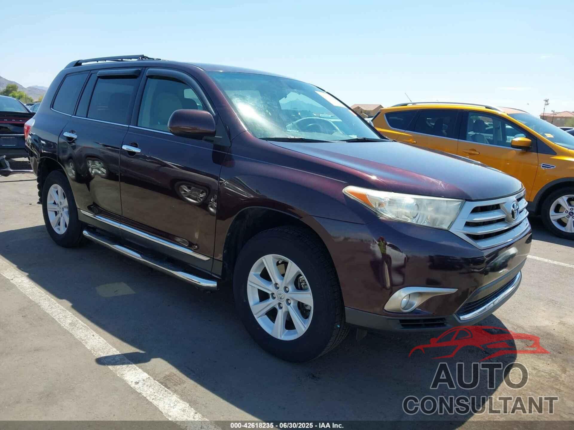 TOYOTA HIGHLANDER 2013 - 5TDZK3EH0DS093090