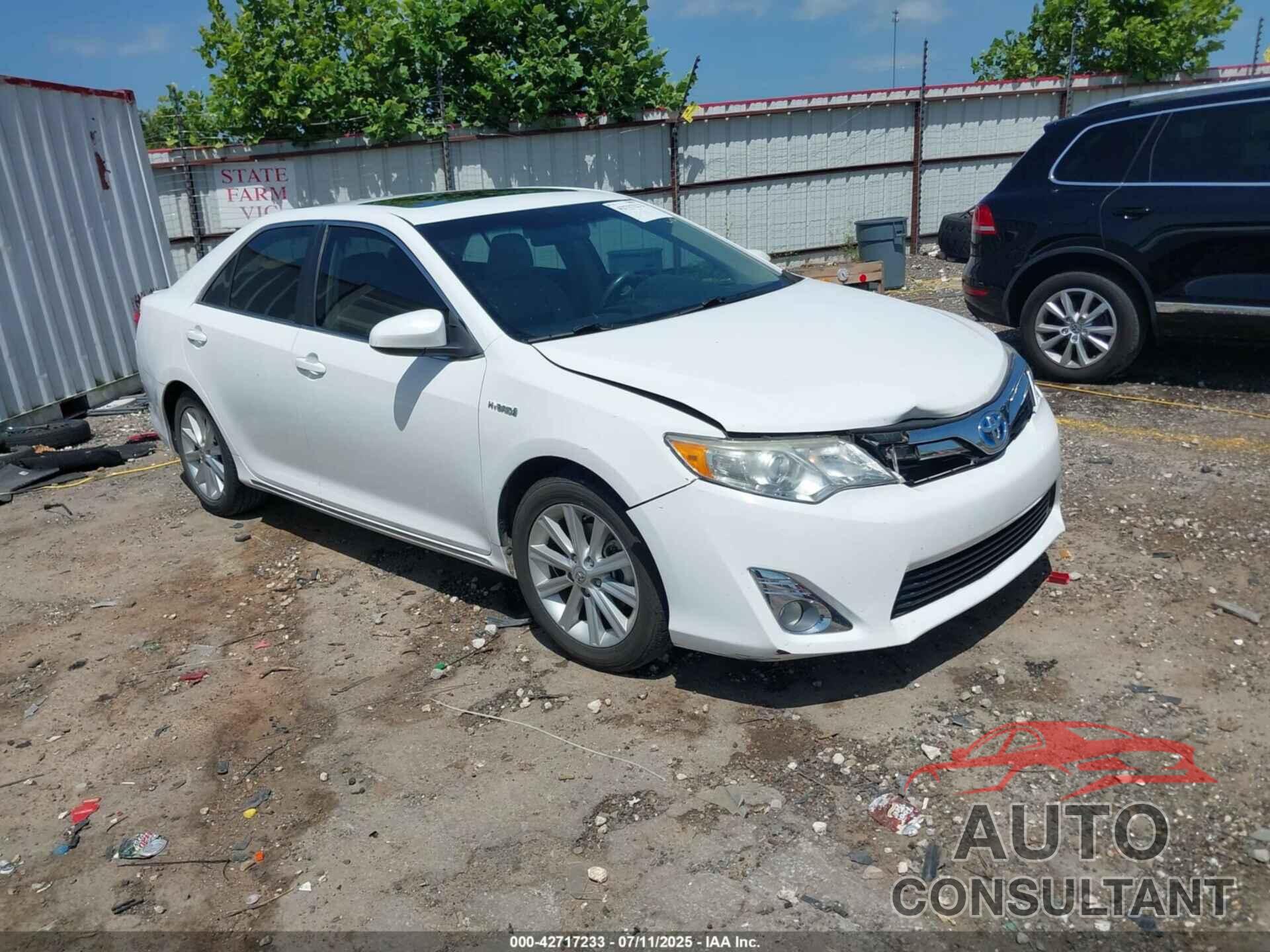 TOYOTA CAMRY HYBRID 2012 - 4T1BD1FK4CU027903