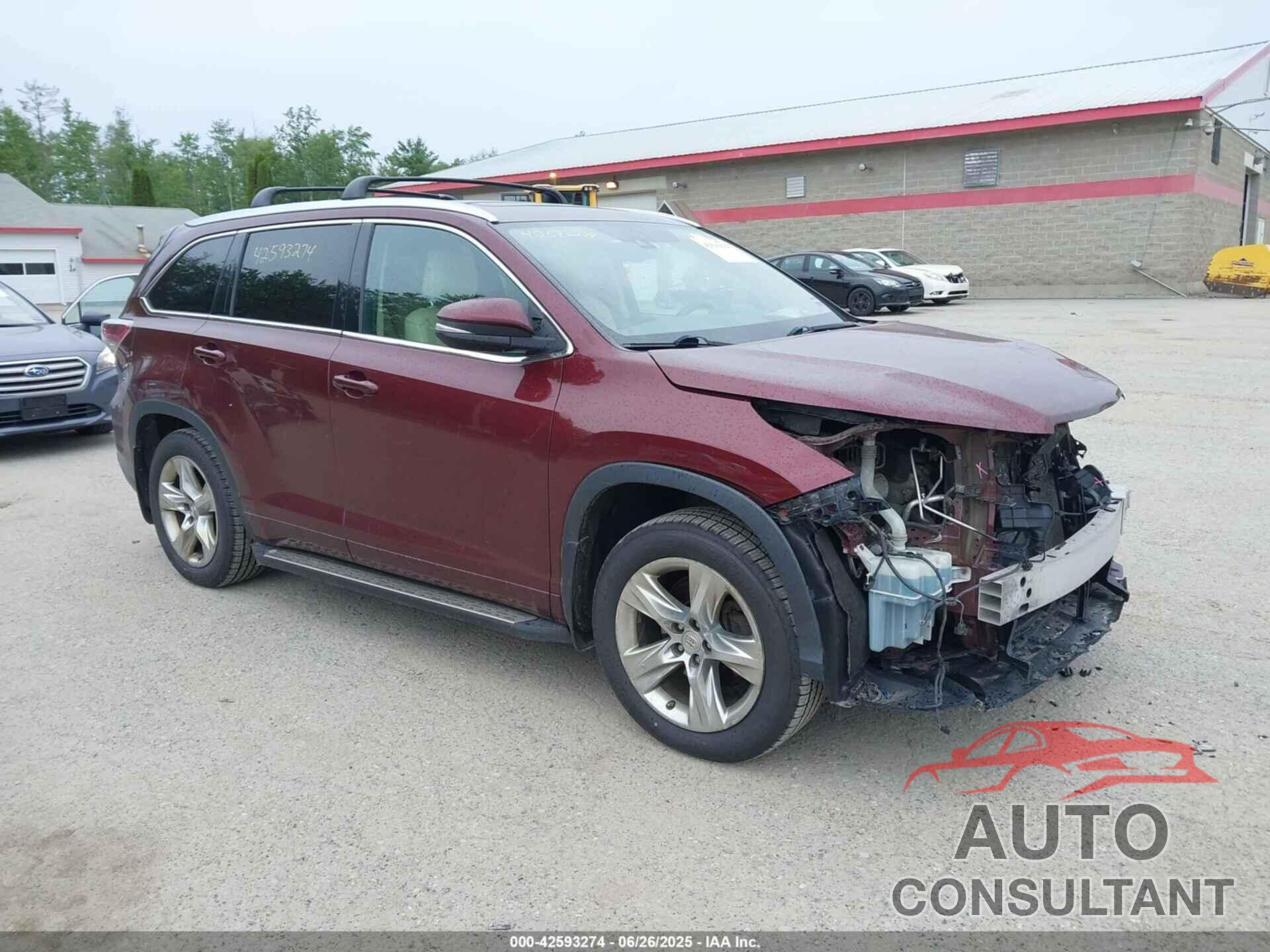 TOYOTA HIGHLANDER 2014 - 5TDDKRFH9ES016828