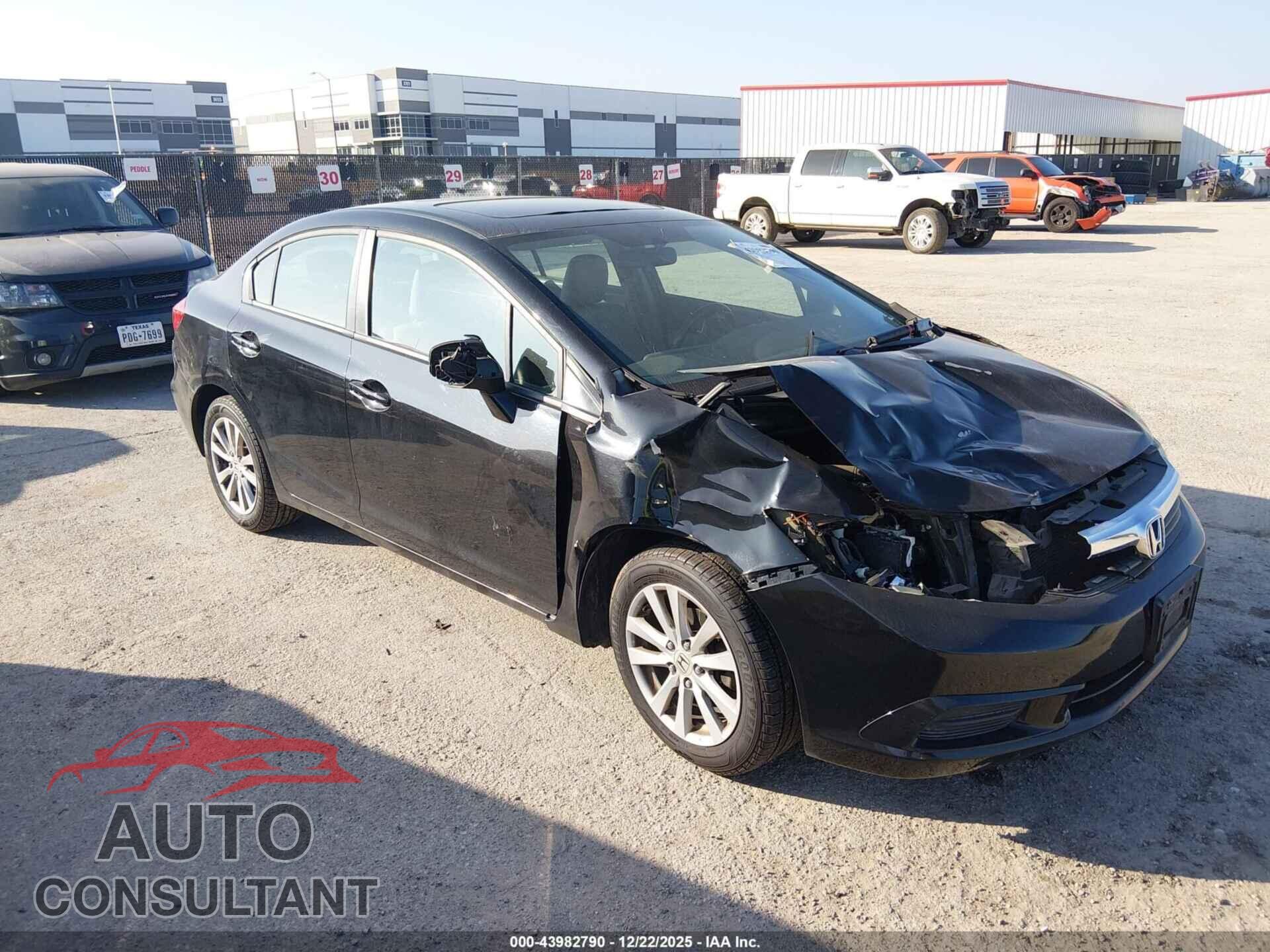HONDA CIVIC 2012 - 19XFB2F98CE071075
