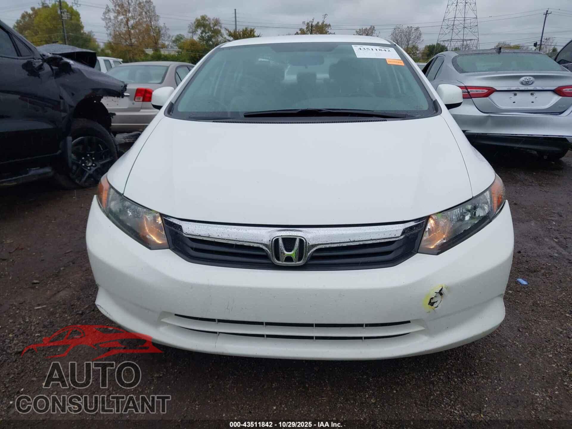 HONDA CIVIC 2012 - 19XFB2F59CE042004