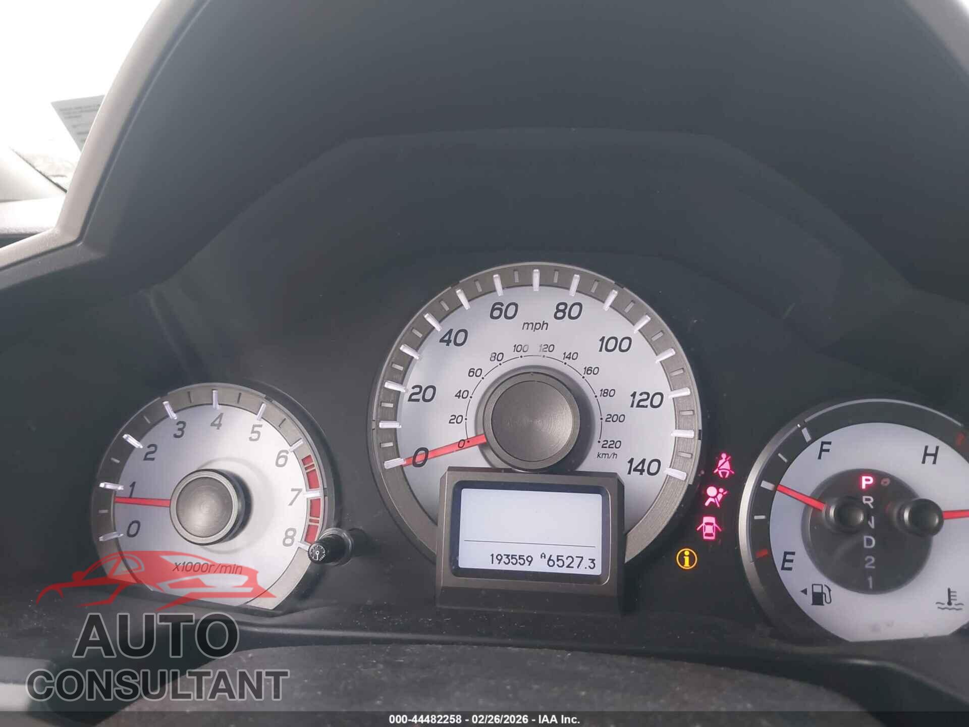 HONDA PILOT 2012 - 5FNYF4H98CB014228