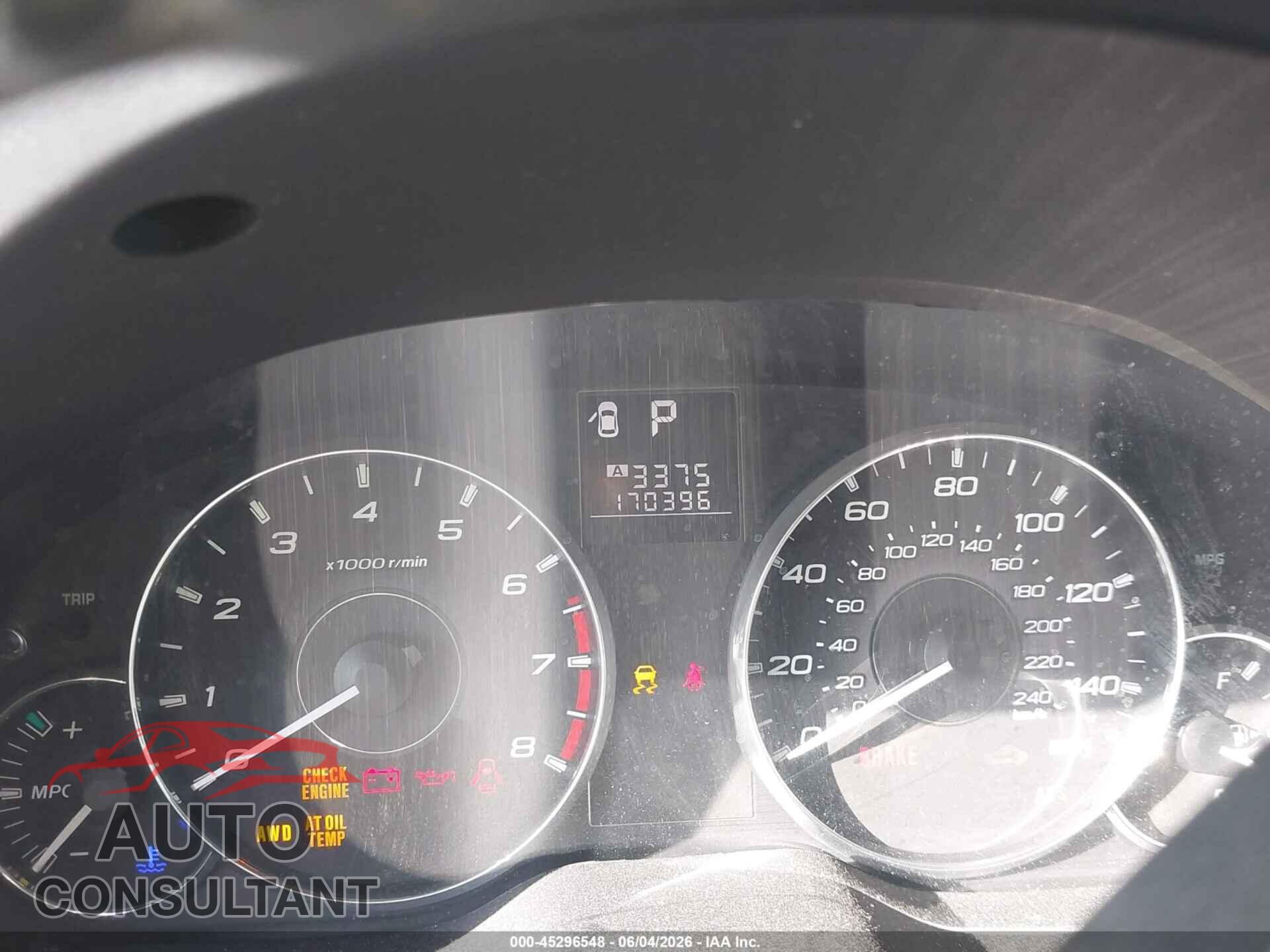 SUBARU LEGACY 2011 - 4S3BMBC6XB3236181