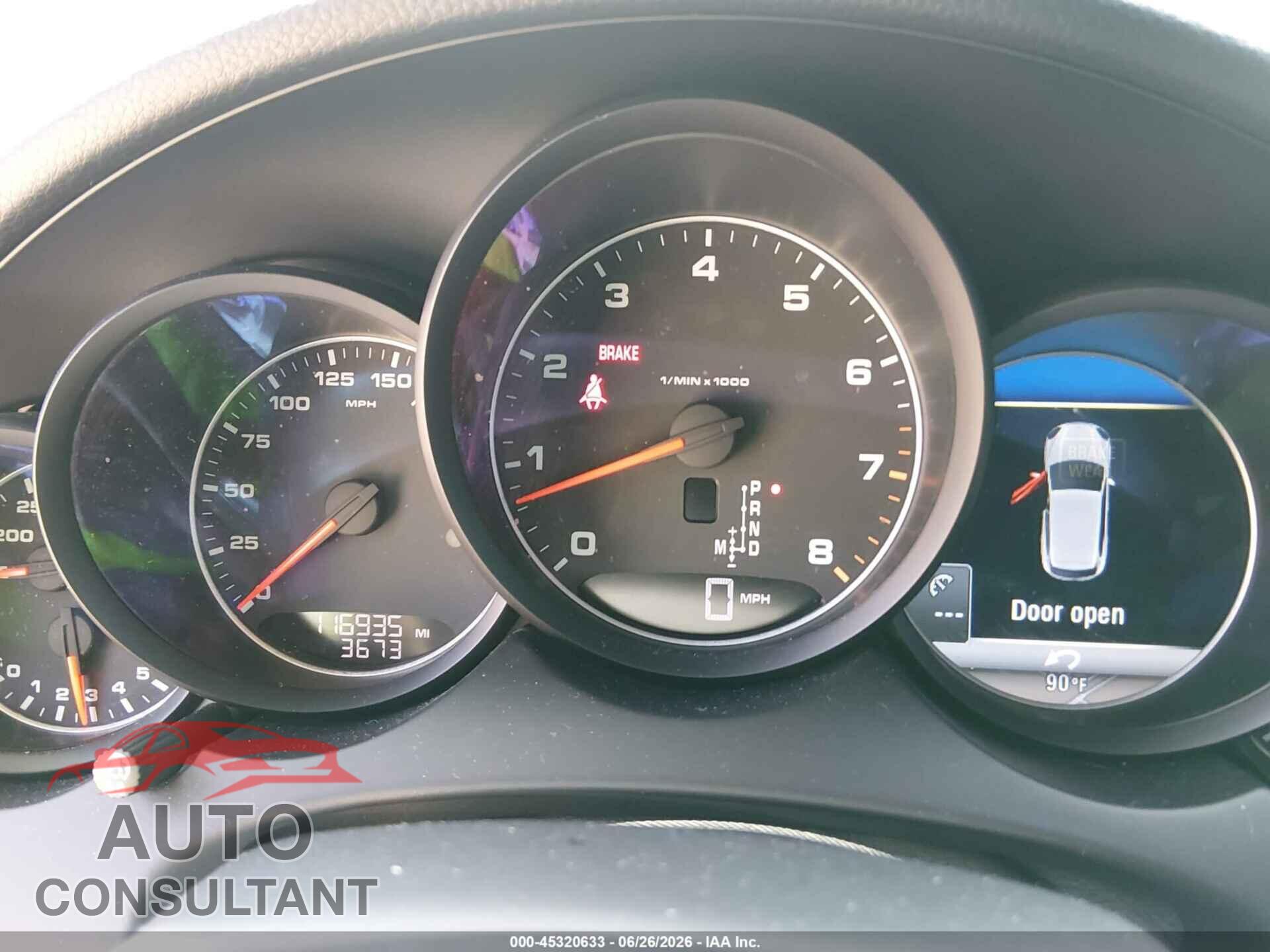 PORSCHE CAYENNE 2016 - WP1AA2A22GLA05043