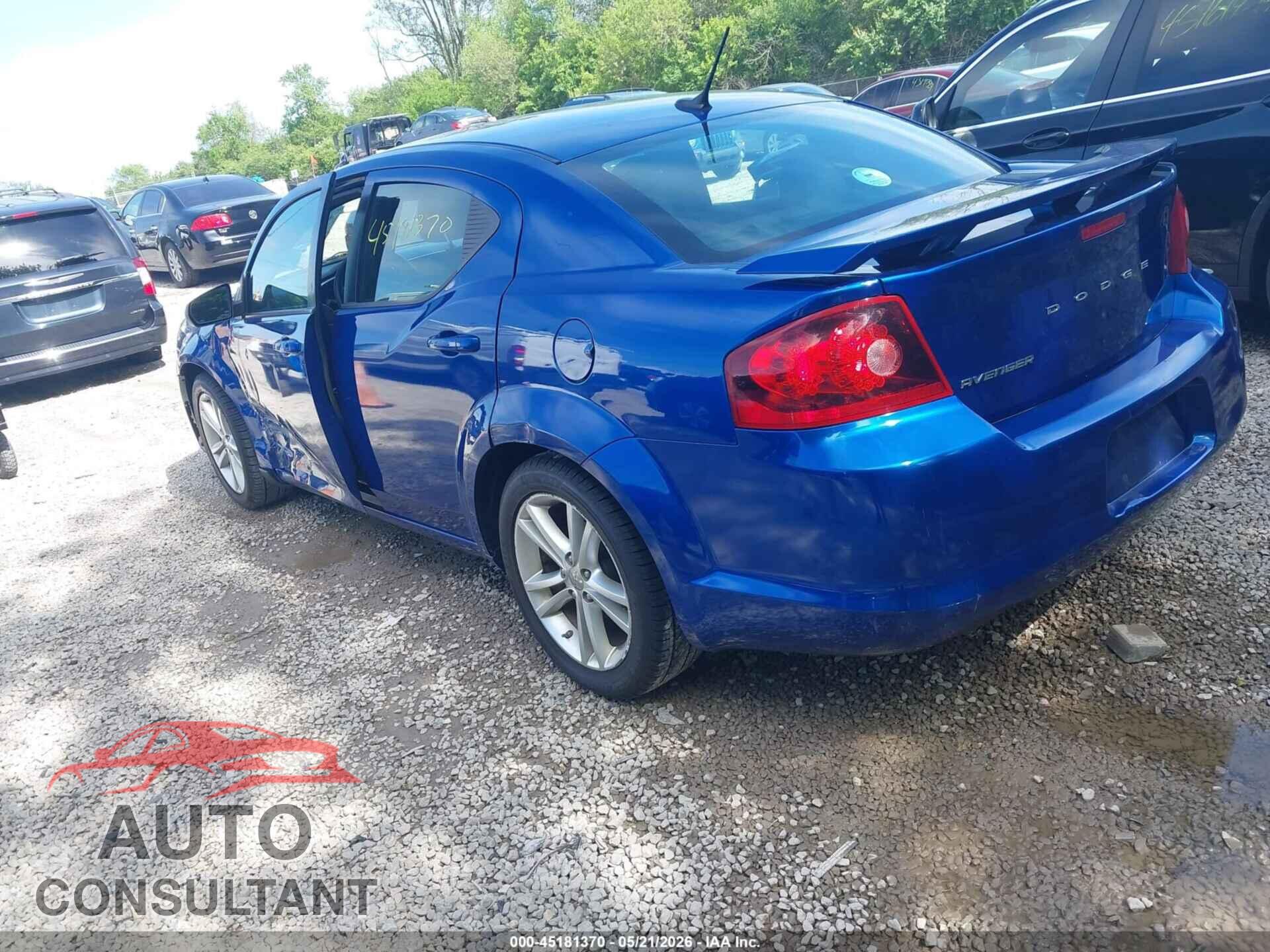 DODGE AVENGER 2012 - 1C3CDZAG5CN313946