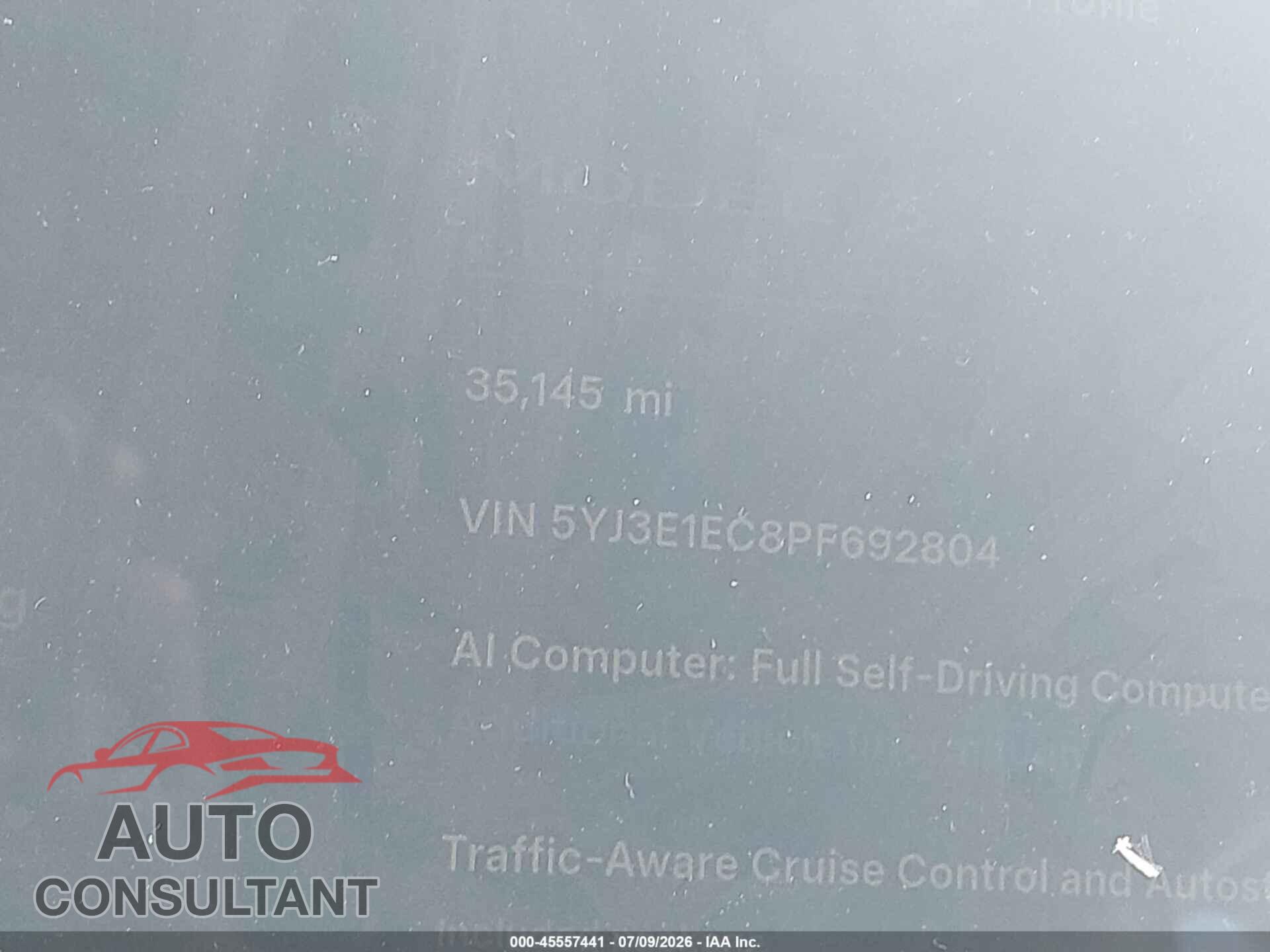TESLA MODEL 3 2023 - 5YJ3E1EC8PF692804
