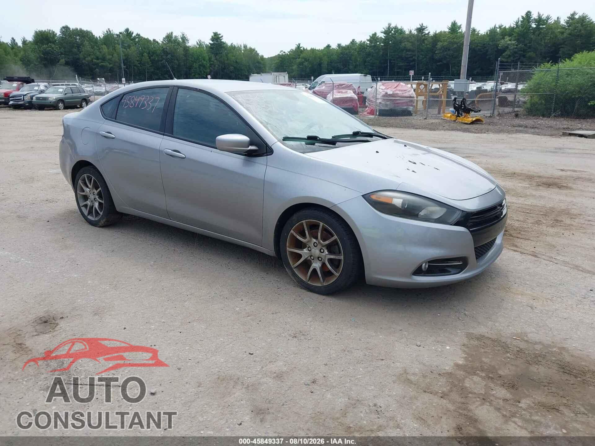 DODGE DART 2015 - 1C3CDFBB2FD141550