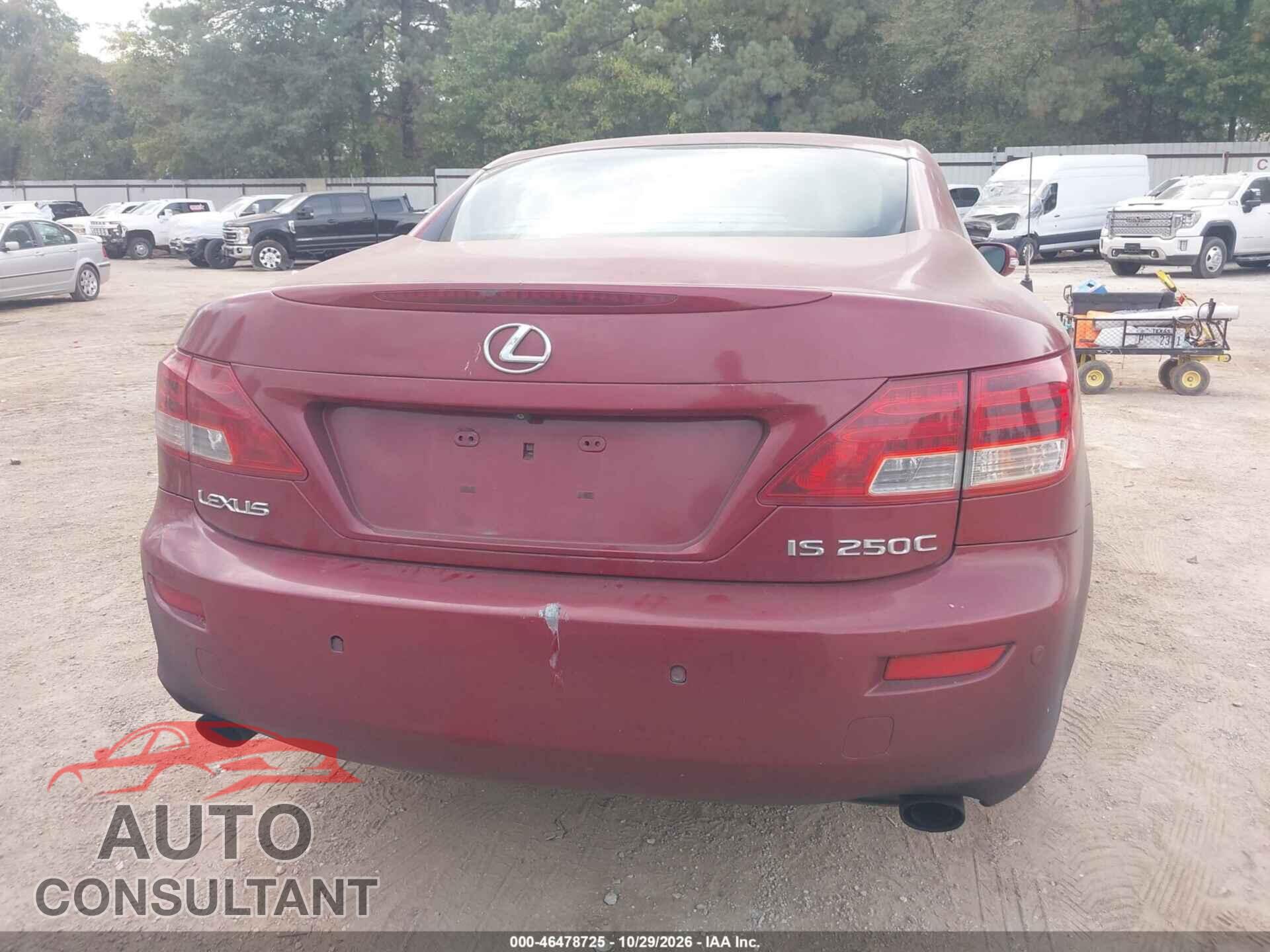 LEXUS IS 250C 2010 - JTHFF2C27A2508259