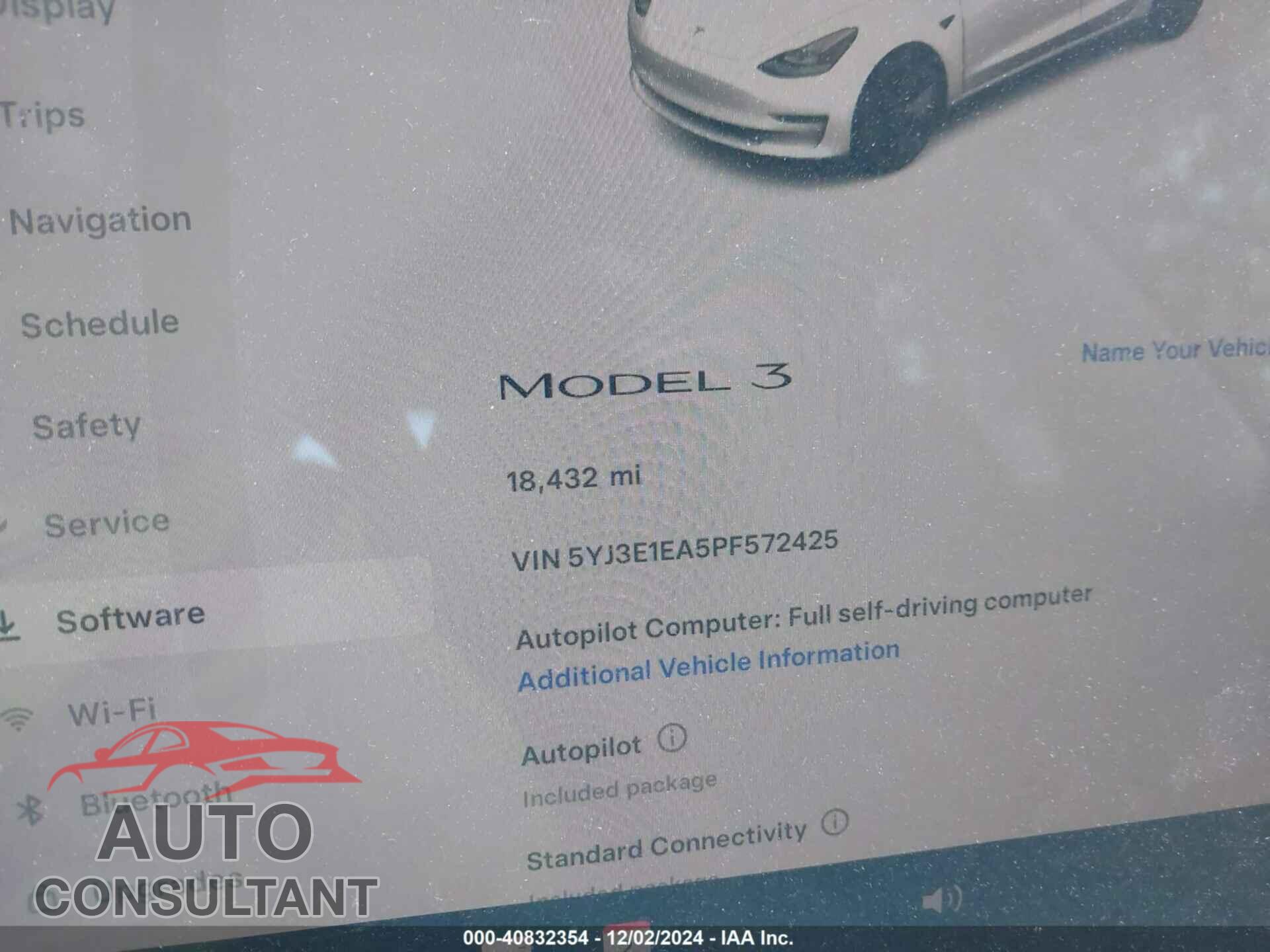 TESLA MODEL 3 2023 - 5YJ3E1EA5PF572425