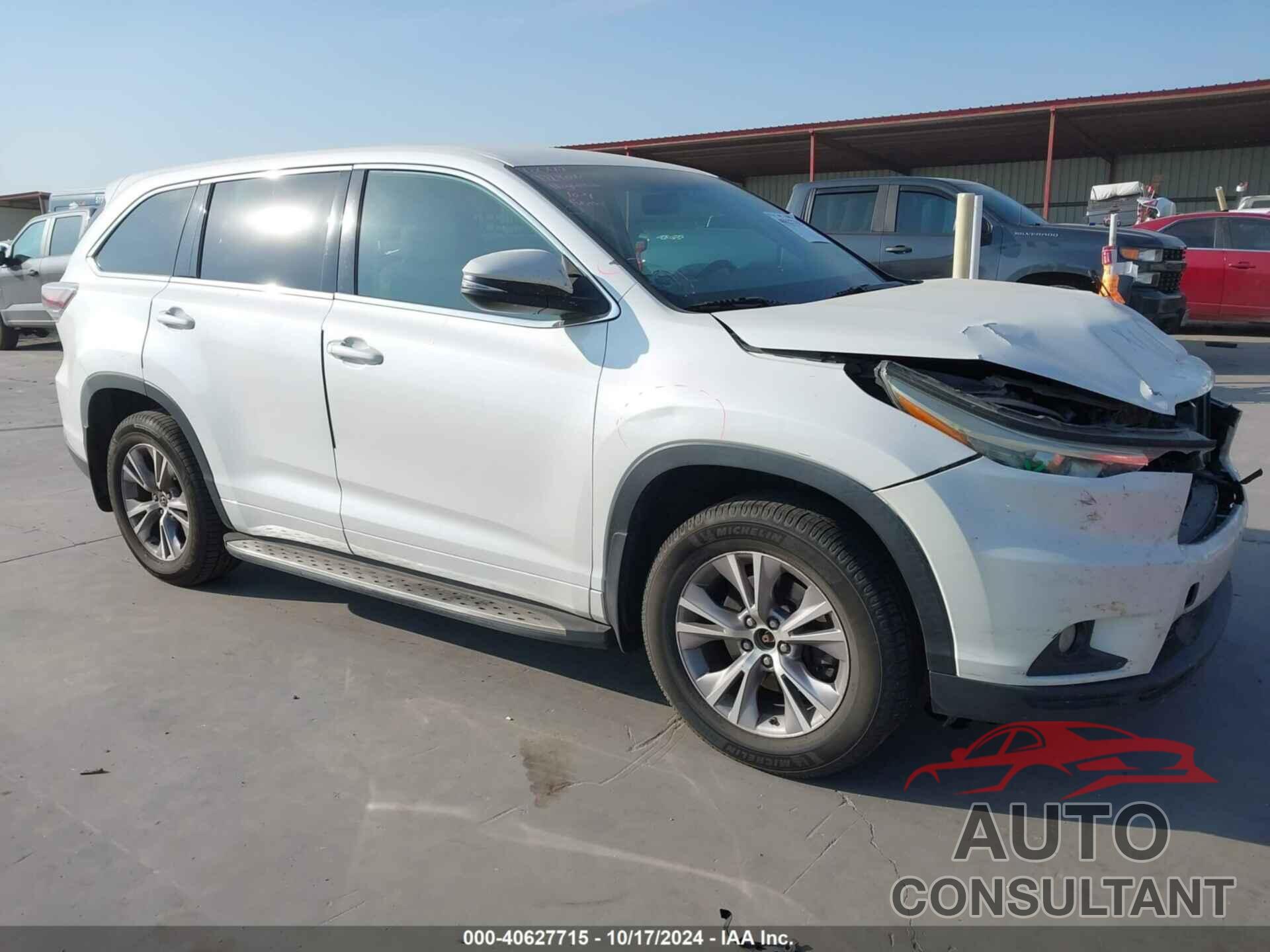 TOYOTA HIGHLANDER 2016 - 5TDZKRFH0GS141421