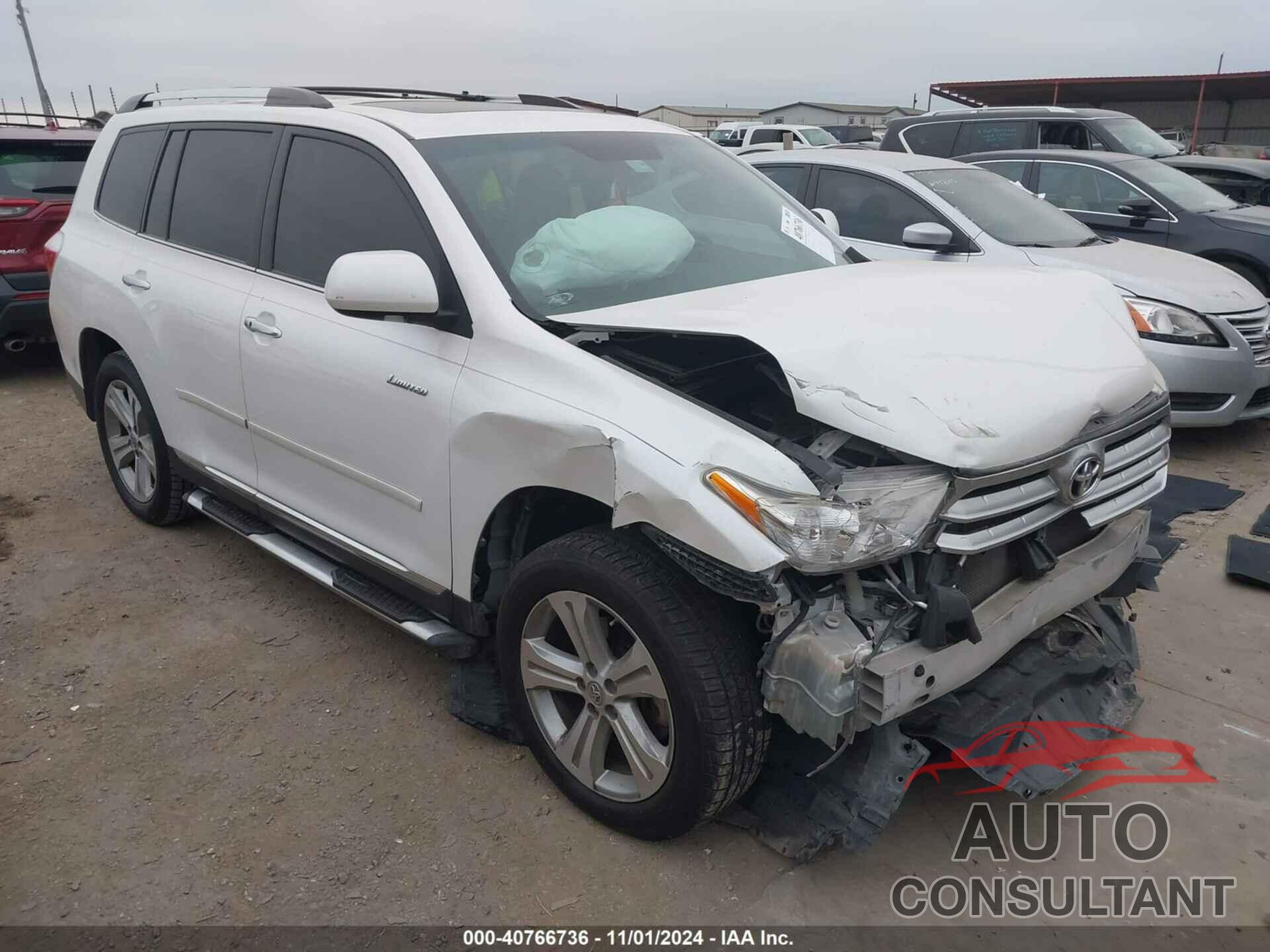 TOYOTA HIGHLANDER 2012 - 5TDYK3EH2CS074857