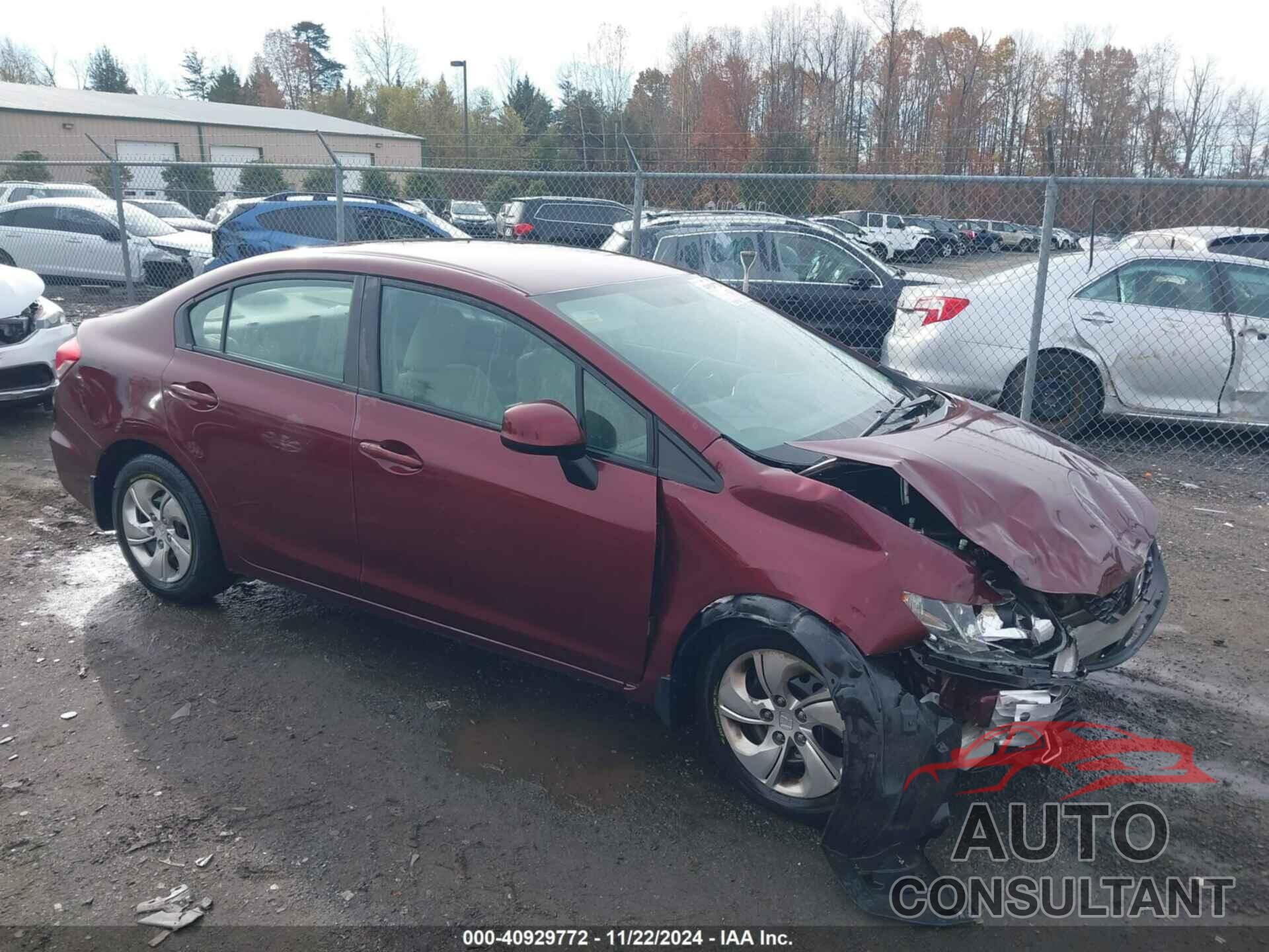 HONDA CIVIC 2013 - 2HGFB2F59DH594402