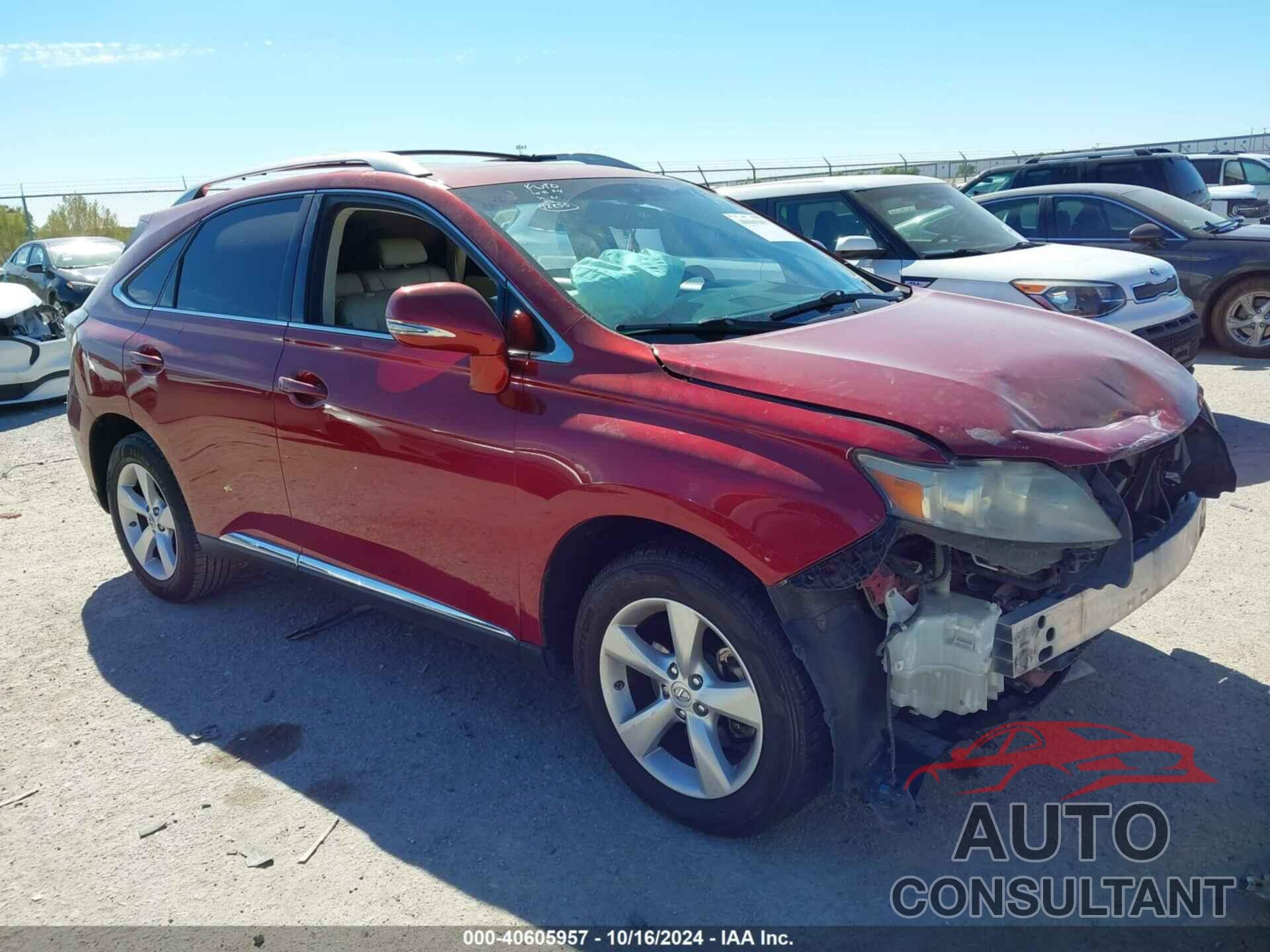 LEXUS RX 350 2010 - 2T2ZK1BA8AC019086