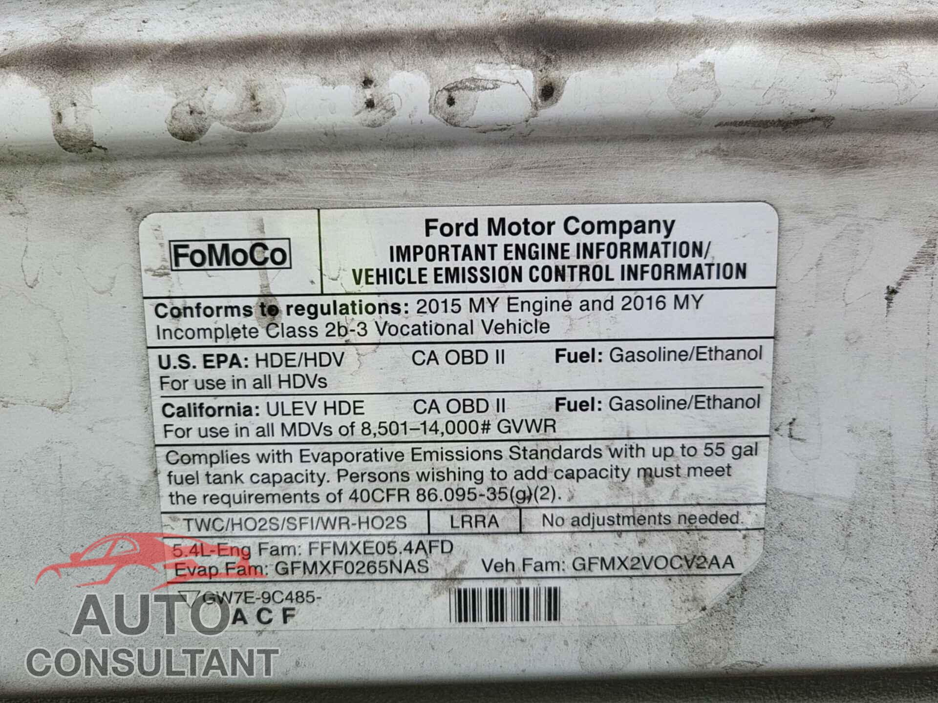 FORD ECONOLINE 2016 - 1FDWE3FL8GDC45206