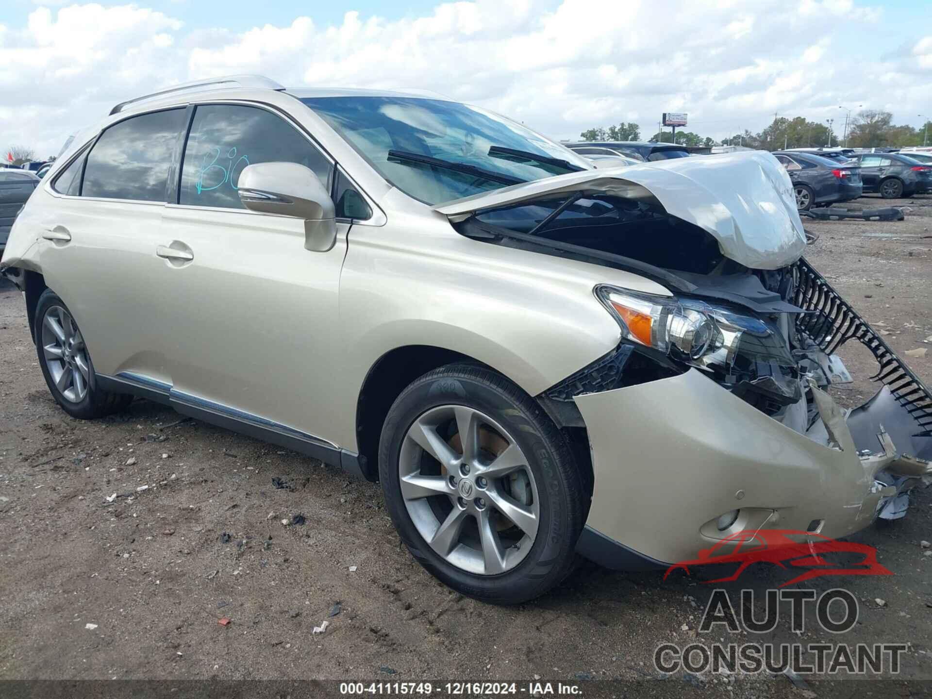 LEXUS RX 350 2012 - 2T2ZK1BA2CC078492