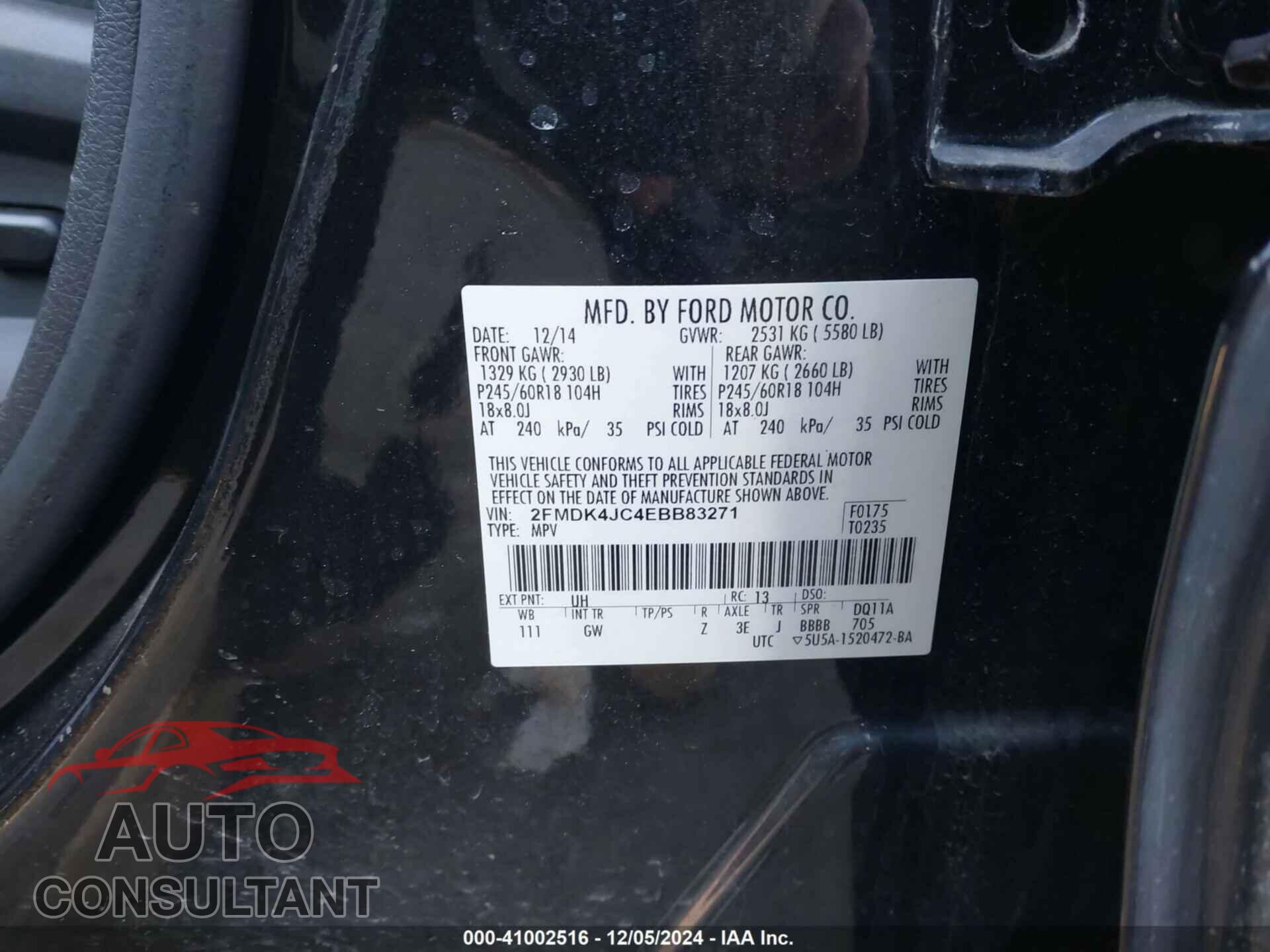 FORD EDGE 2014 - 2FMDK4JC4EBB83271