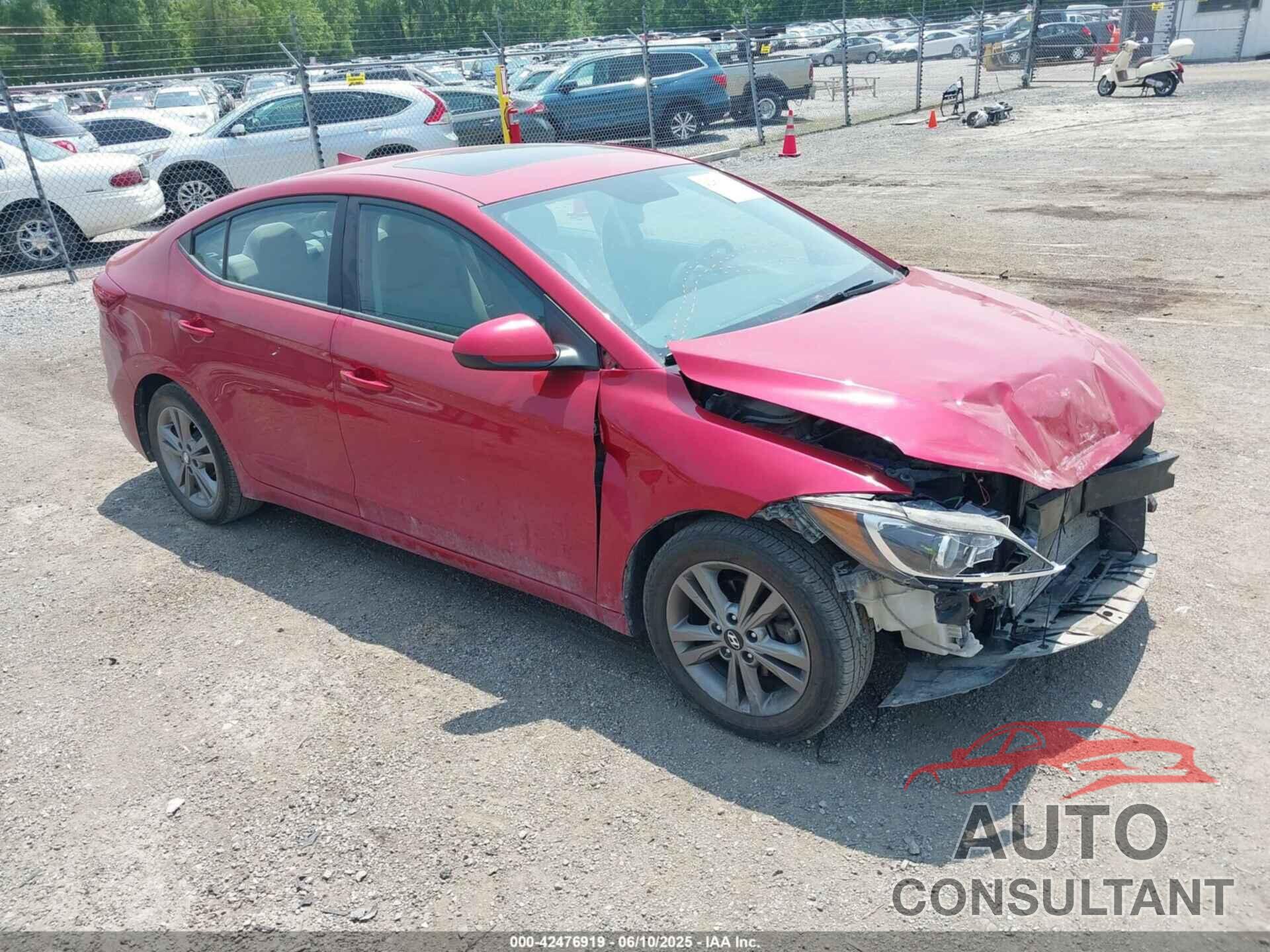 HYUNDAI ELANTRA 2018 - 5NPD84LF4JH270693