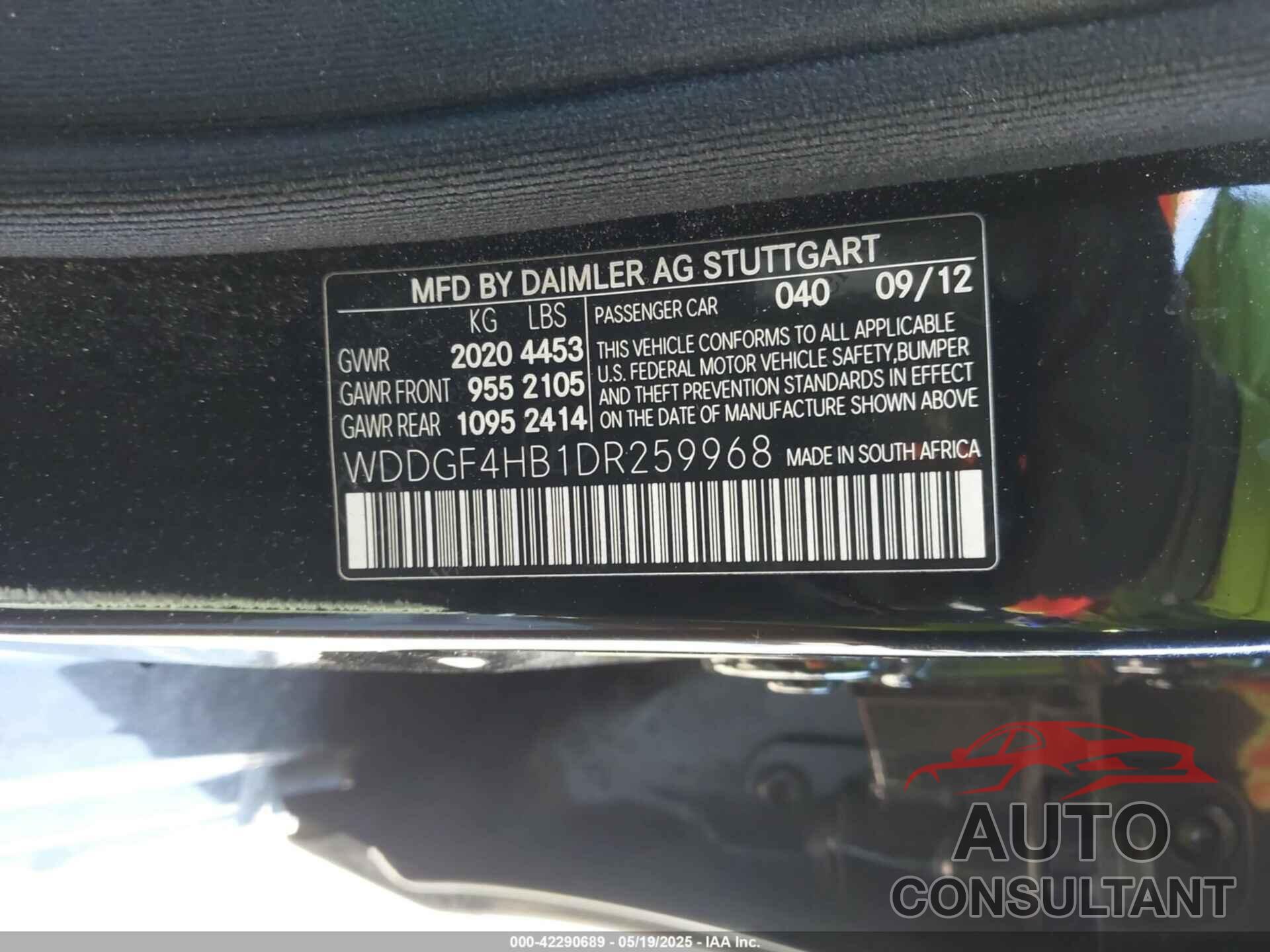 MERCEDES-BENZ C 250 2013 - WDDGF4HB1DR259968