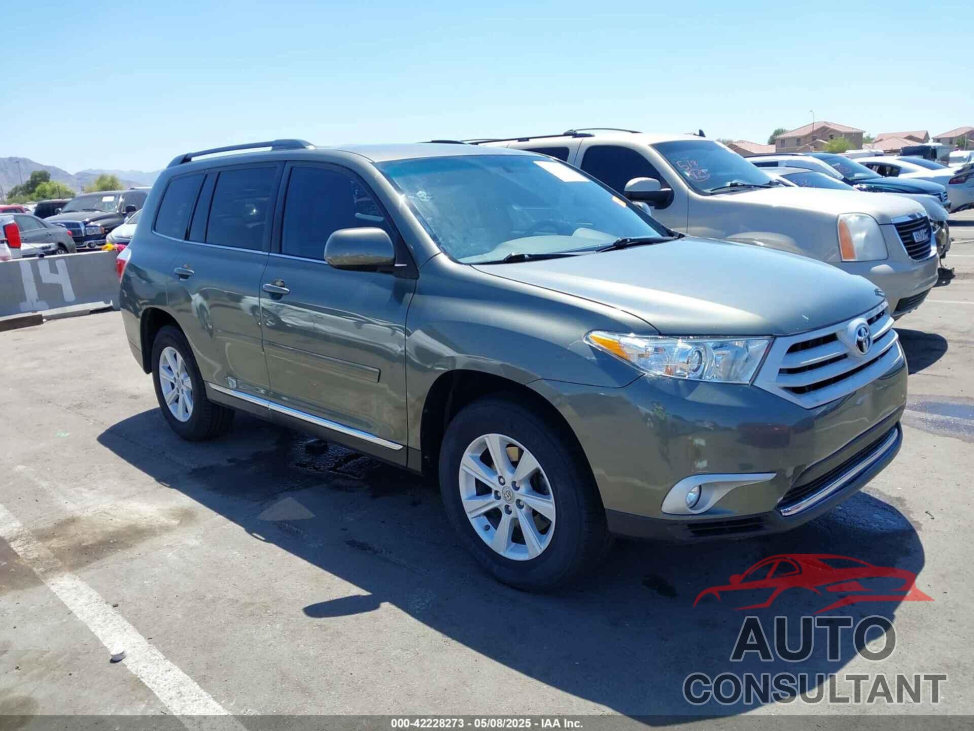 TOYOTA HIGHLANDER 2012 - 5TDBK3EHXCS130906