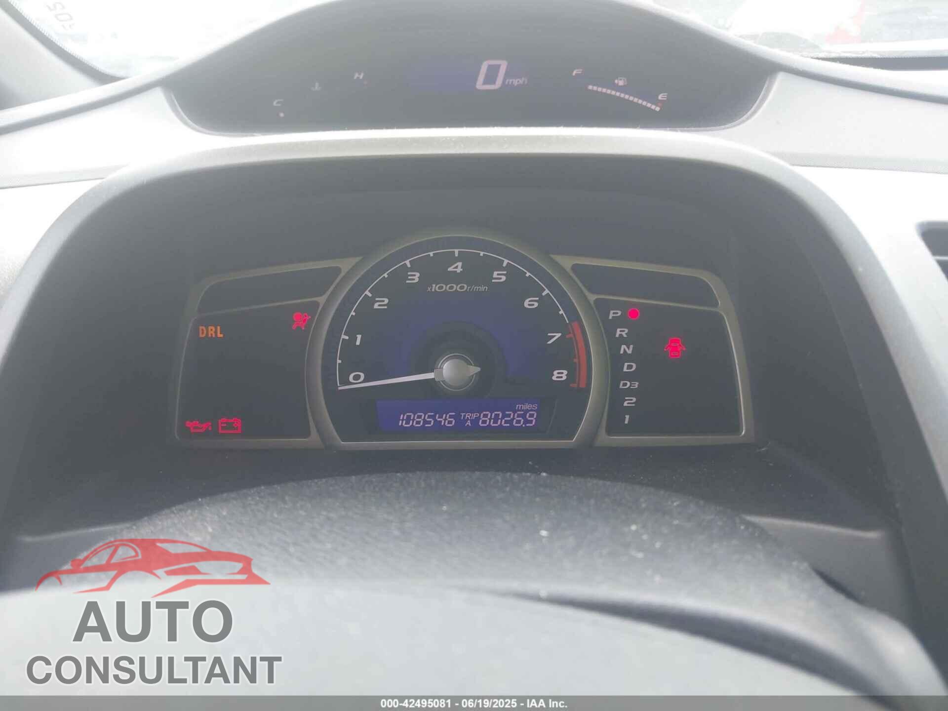 HONDA CIVIC 2011 - 2HGFA1F51BH524919