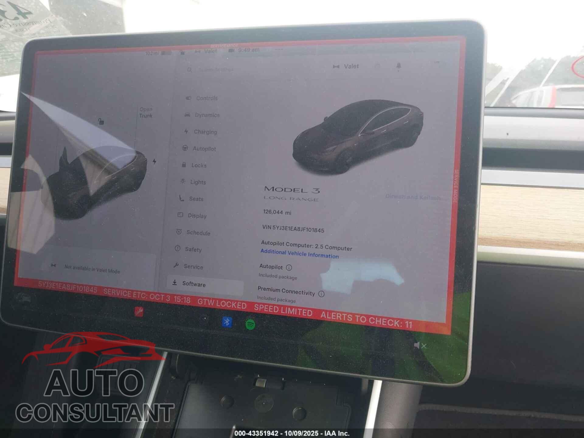 TESLA MODEL 3 2018 - 5YJ3E1EA8JF101845