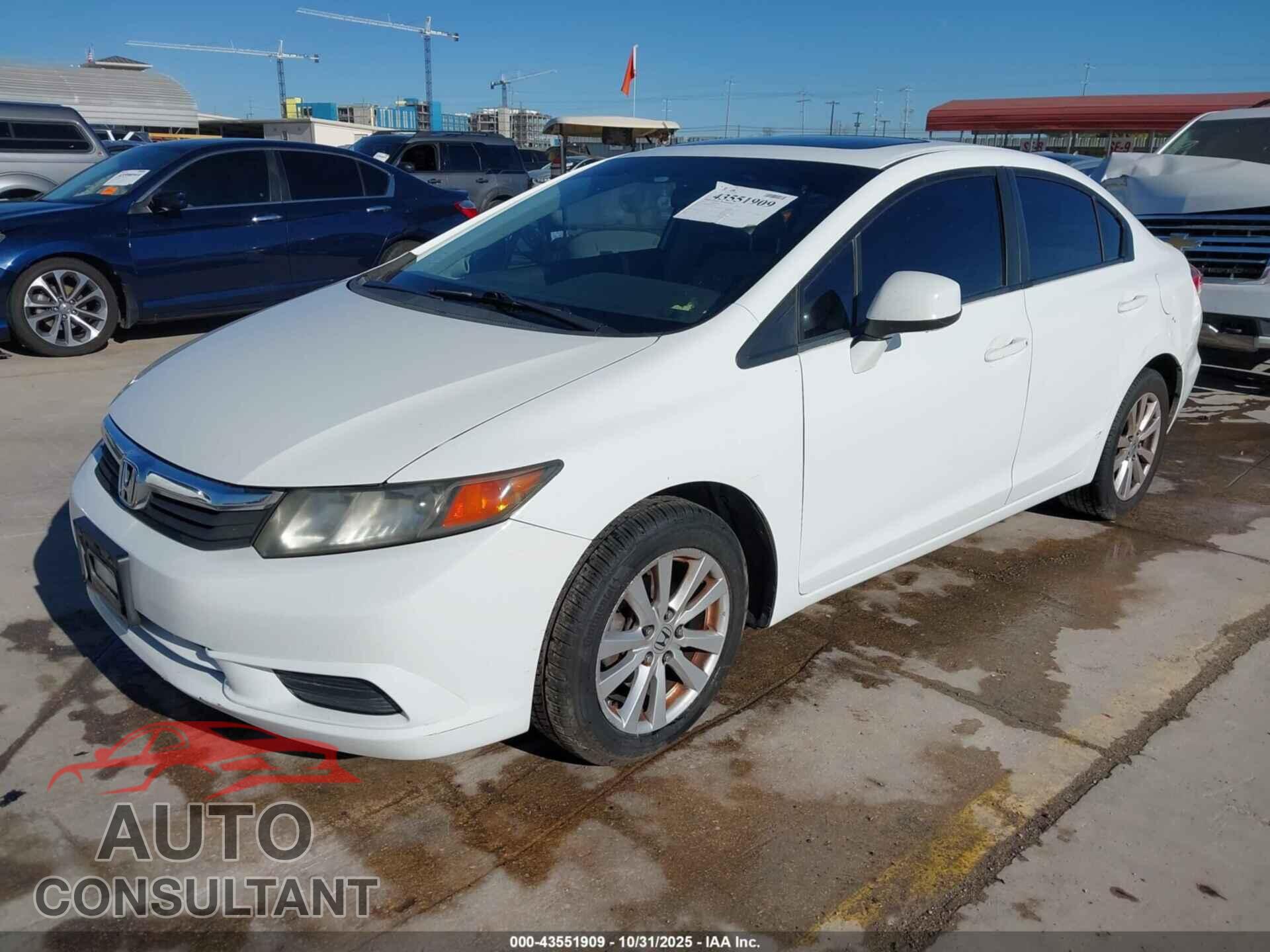 HONDA CIVIC 2012 - 19XFB2F82CE109312