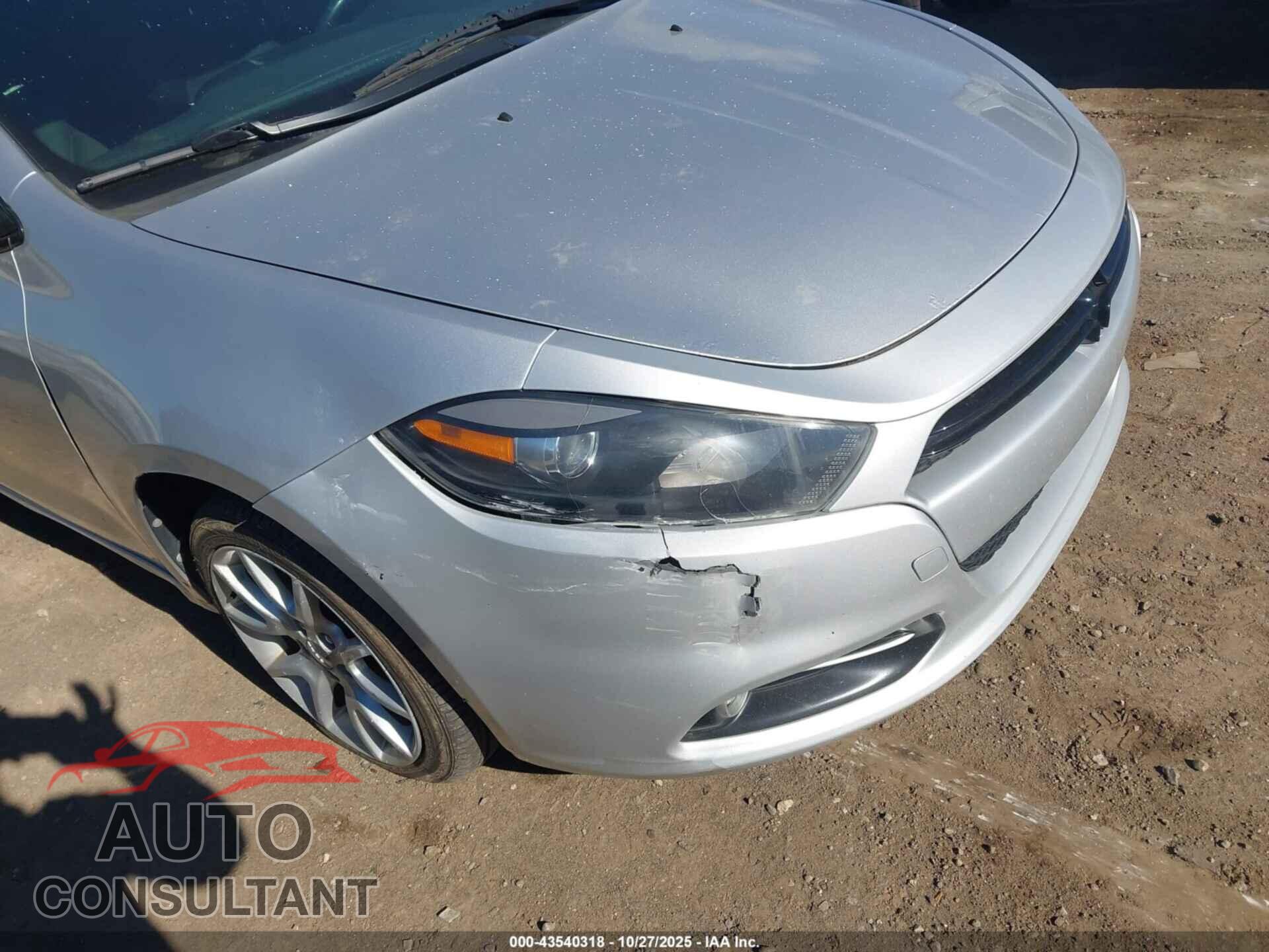DODGE DART 2013 - 1C3CDFBA3DD291610