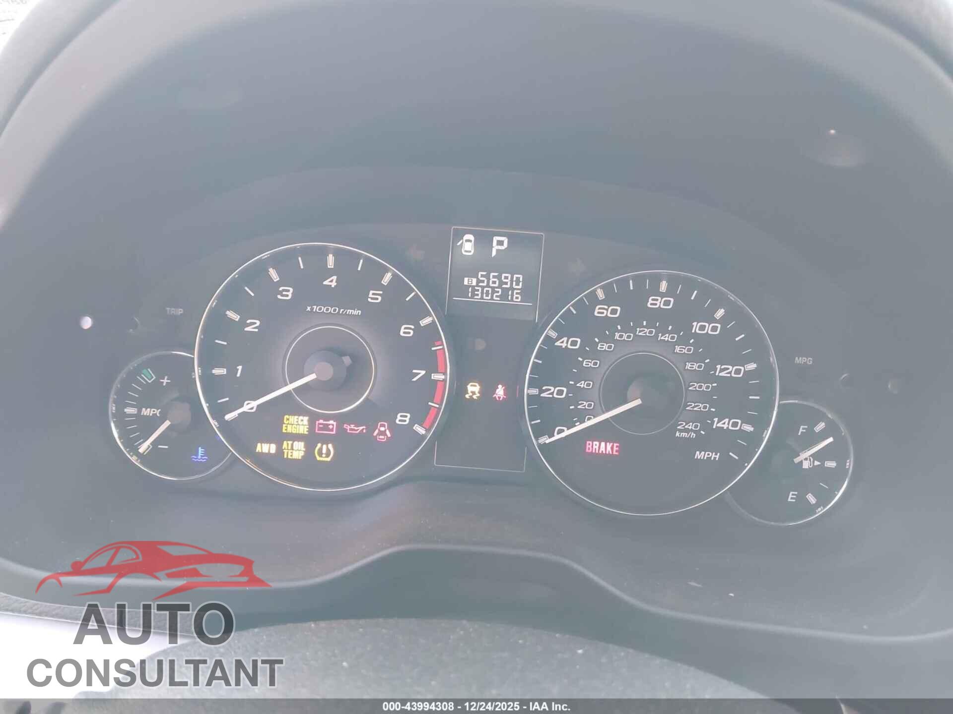 SUBARU OUTBACK 2011 - 4S4BRBCC4B3345254
