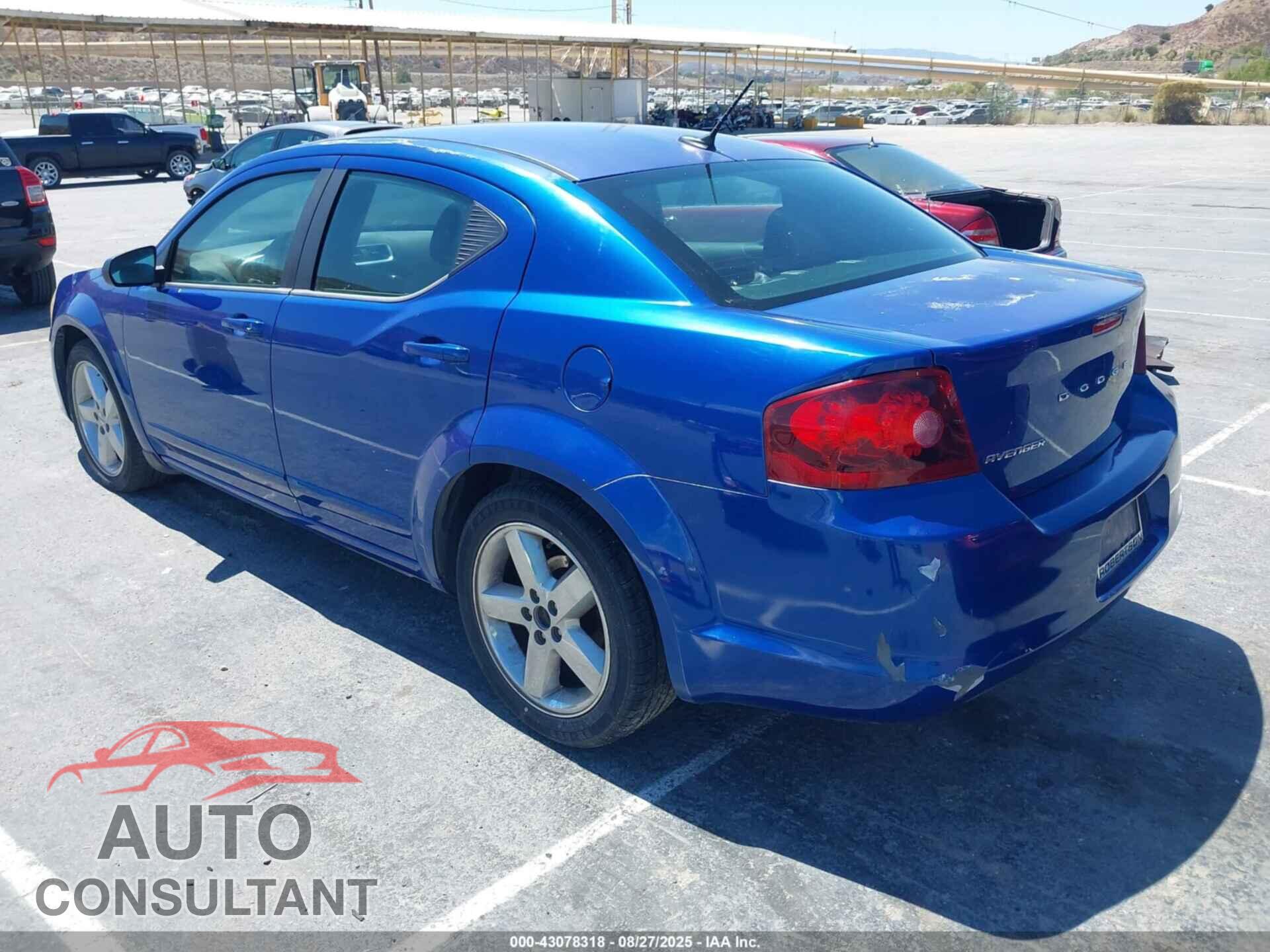 DODGE AVENGER 2012 - 1C3CDZAB2CN322821