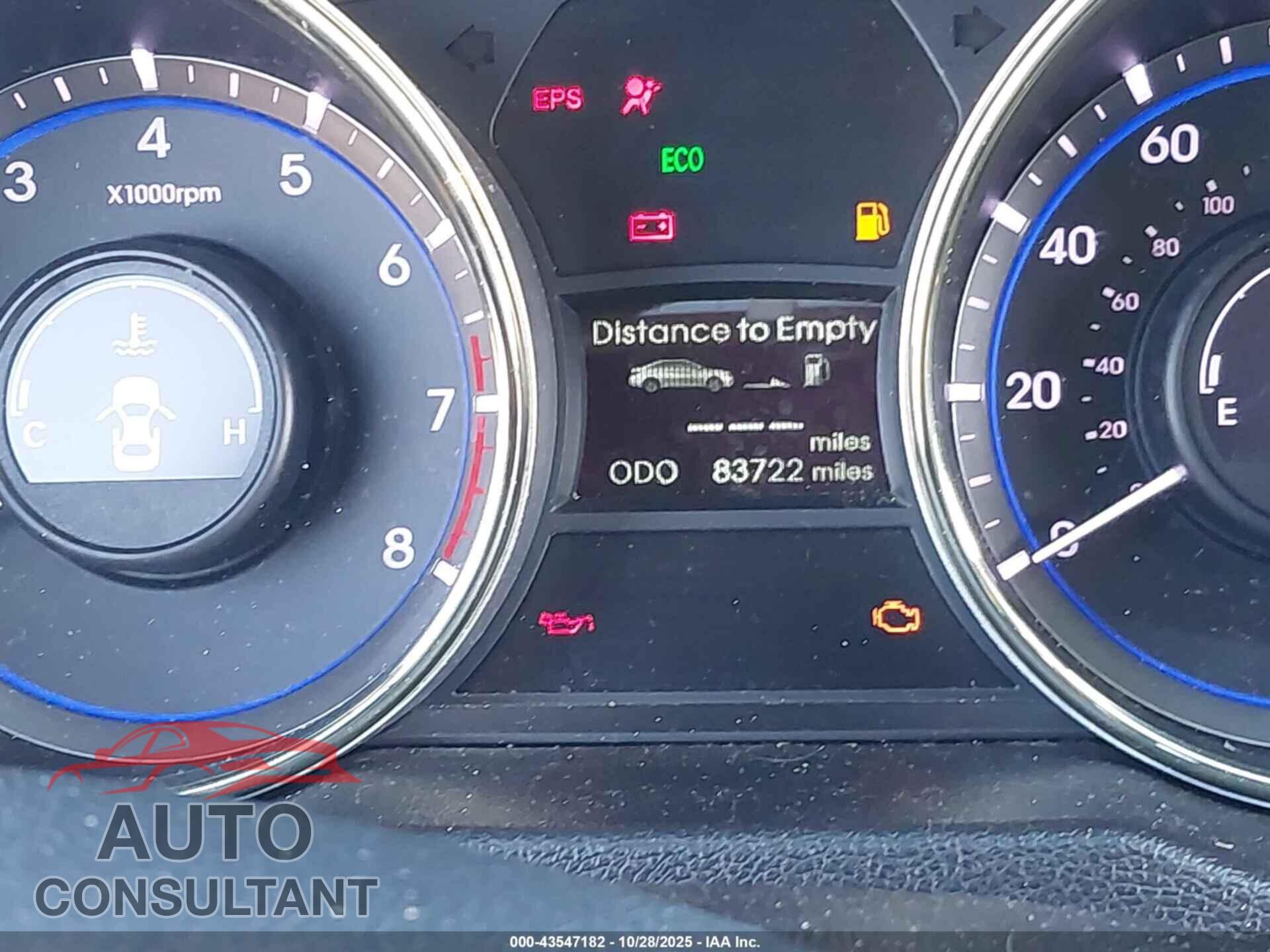 HYUNDAI SONATA 2013 - 5NPEB4ACXDH681647