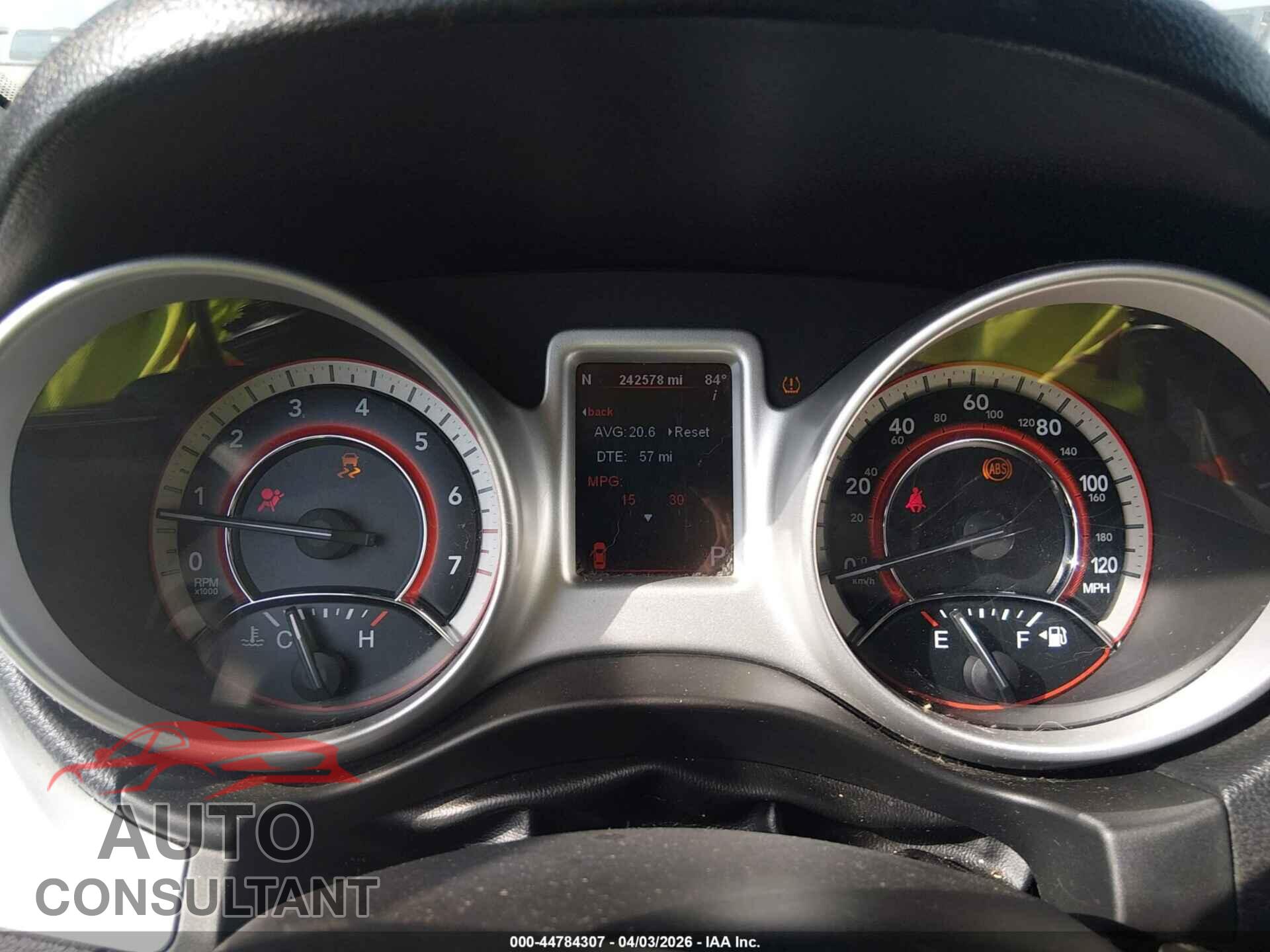 DODGE JOURNEY 2012 - 3C4PDCBG2CT331412