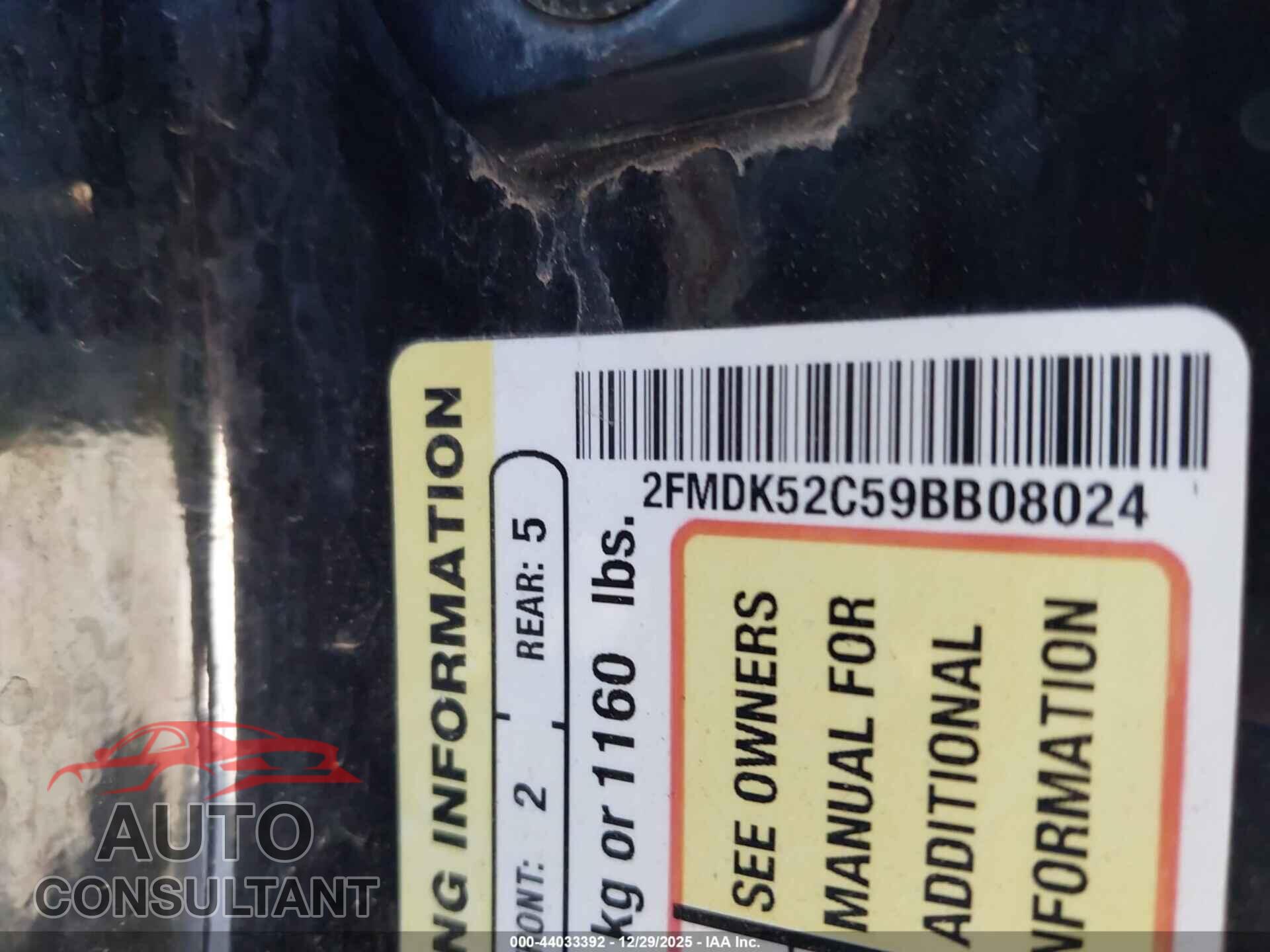 FORD FLEX 2009 - 2FMDK52C59BB08024