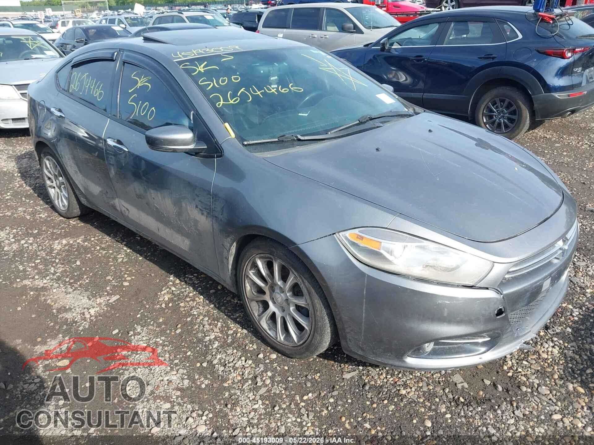 DODGE DART 2013 - 1C3CDFCH8DD293445