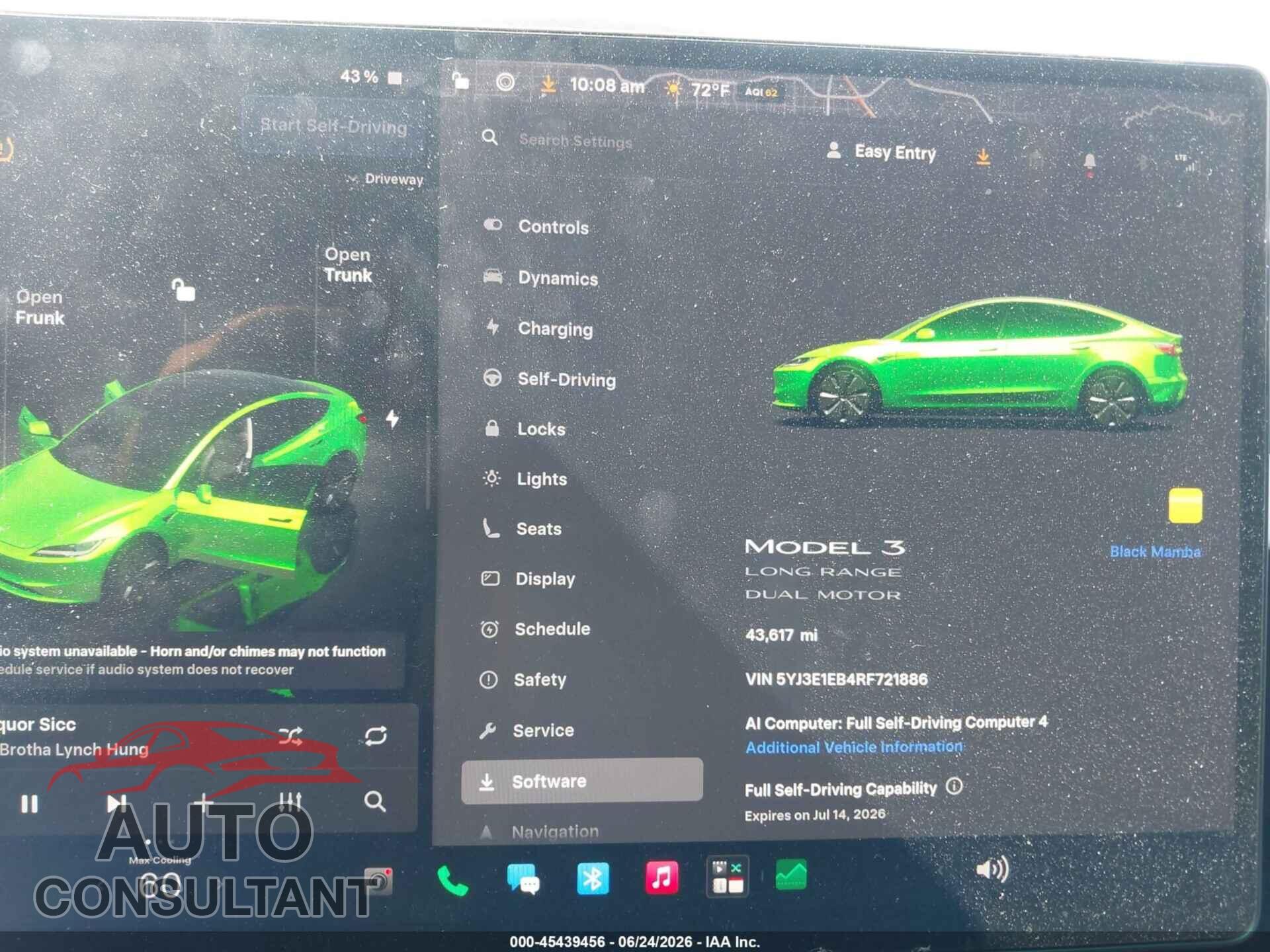 TESLA MODEL 3 2024 - 5YJ3E1EB4RF721886