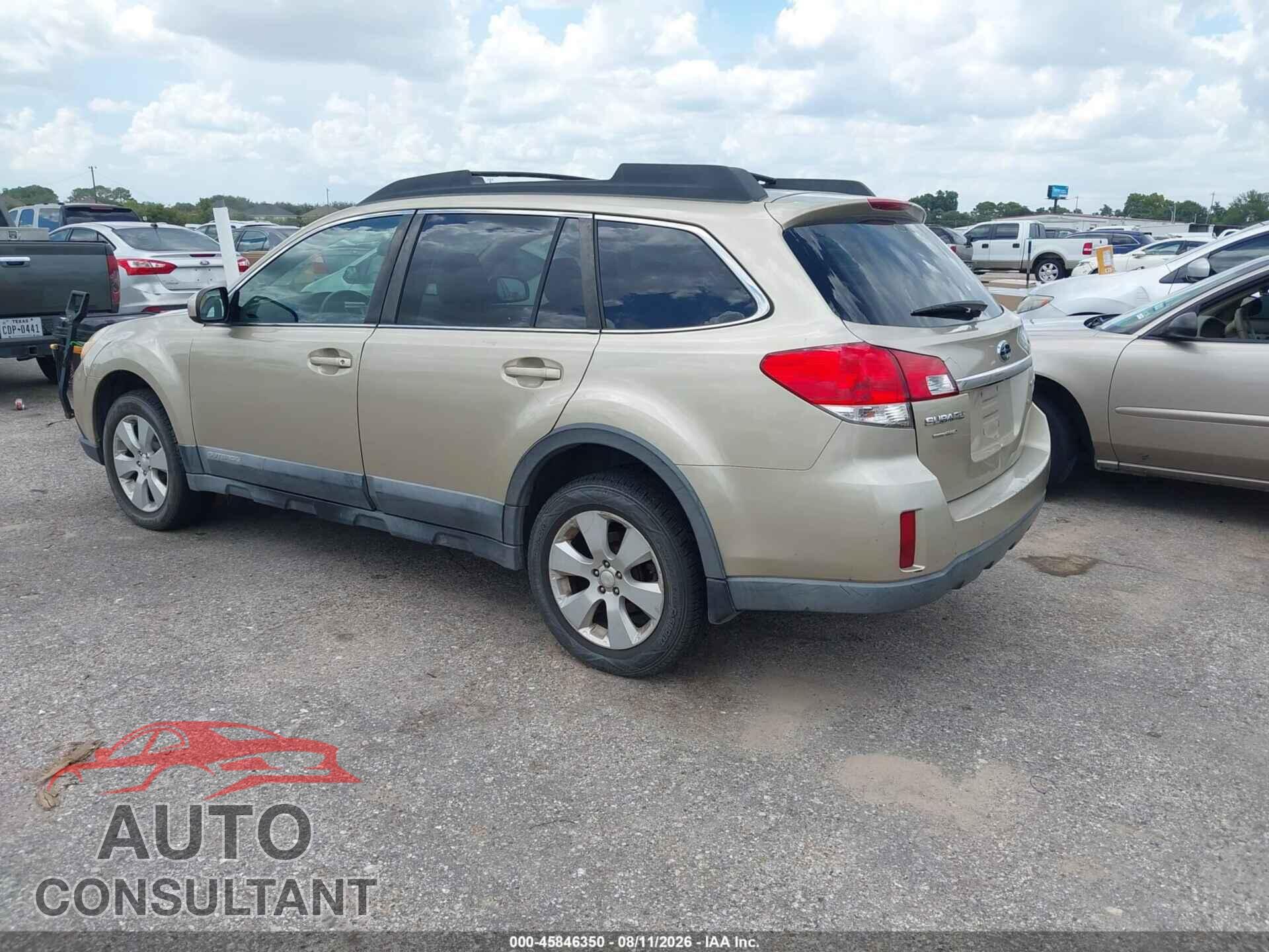 SUBARU OUTBACK 2010 - 4S4BRBCC8A3349497