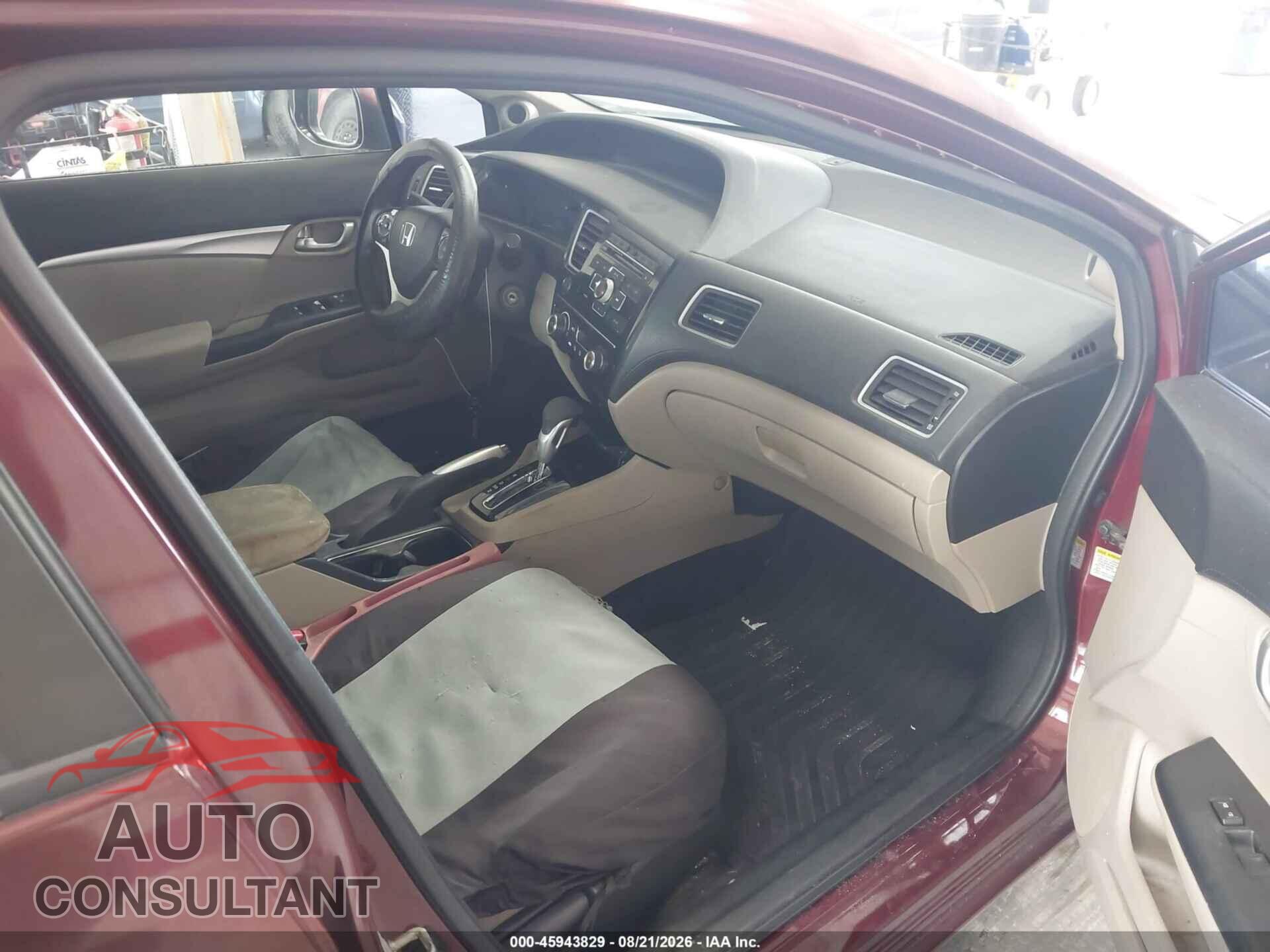 HONDA CIVIC 2013 - 2HGFB2F86DH510871