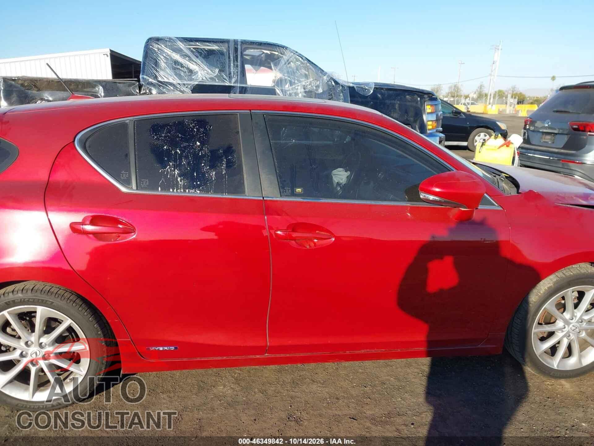 LEXUS CT 200H 2011 - JTHKD5BH4B2017872