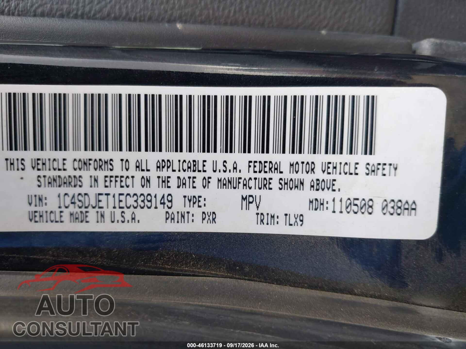 DODGE DURANGO 2014 - 1C4SDJET1EC339149