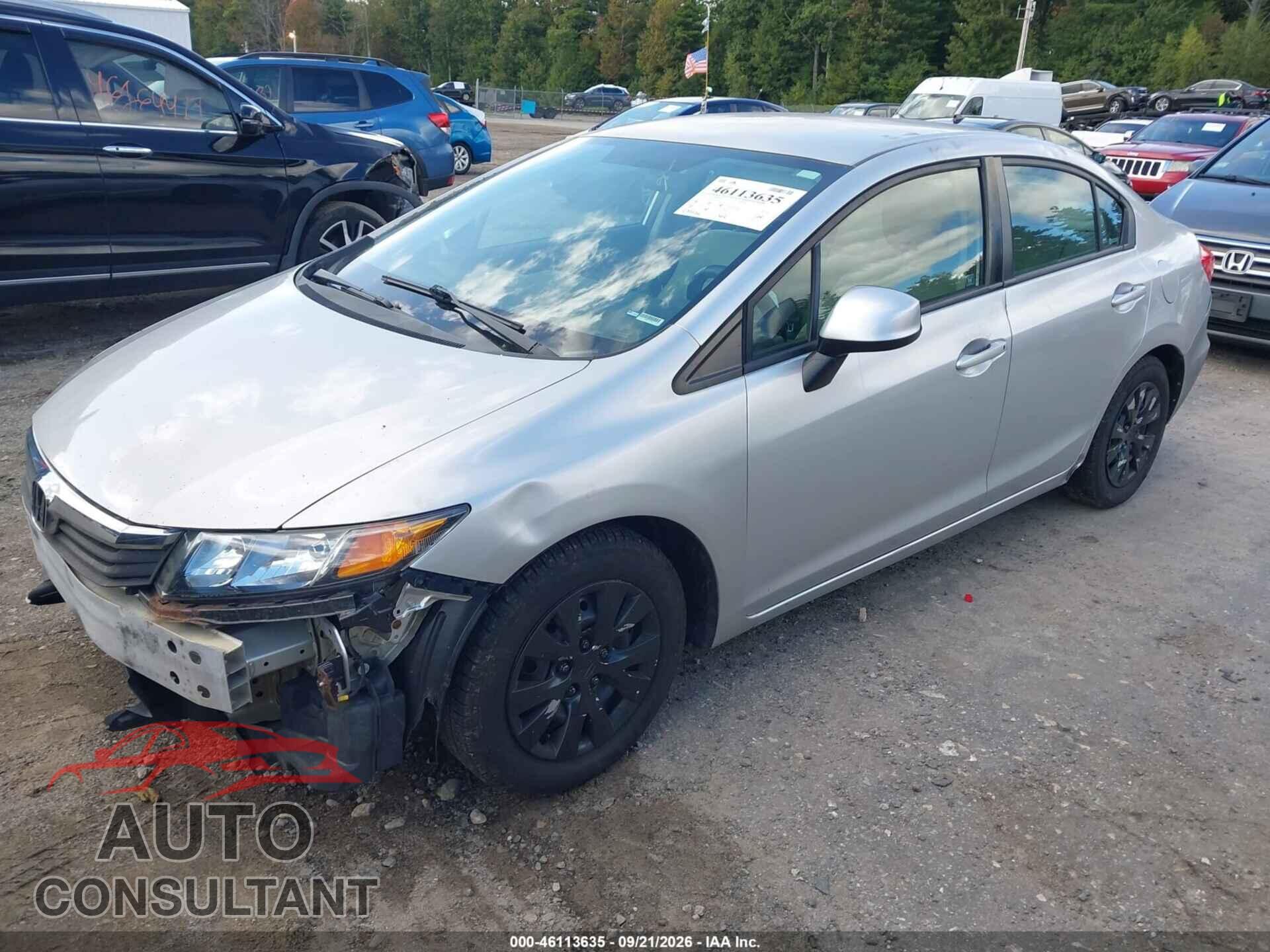 HONDA CIVIC 2012 - 2HGFB2F59CH331096