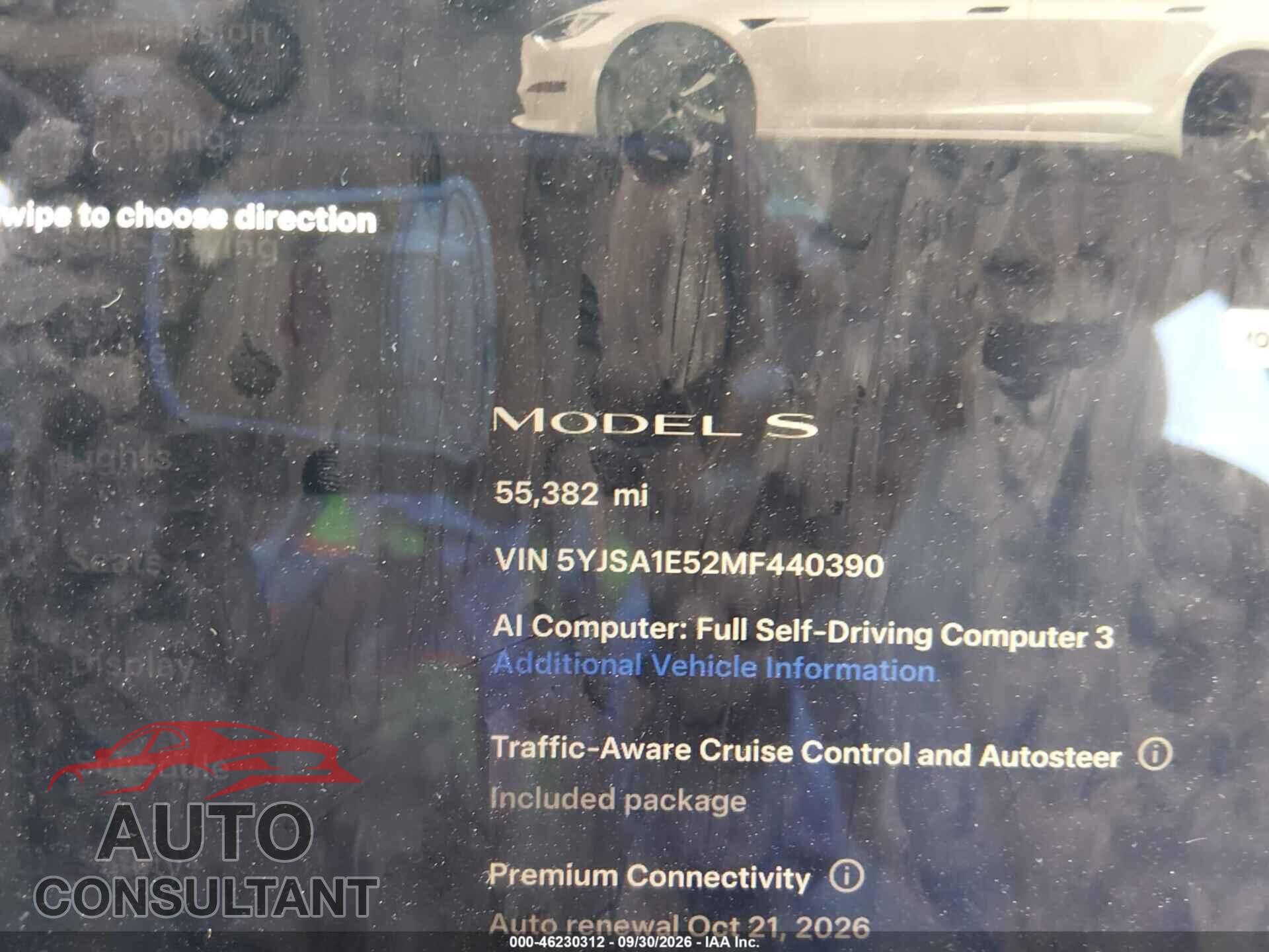 TESLA MODEL S 2021 - 5YJSA1E52MF440390