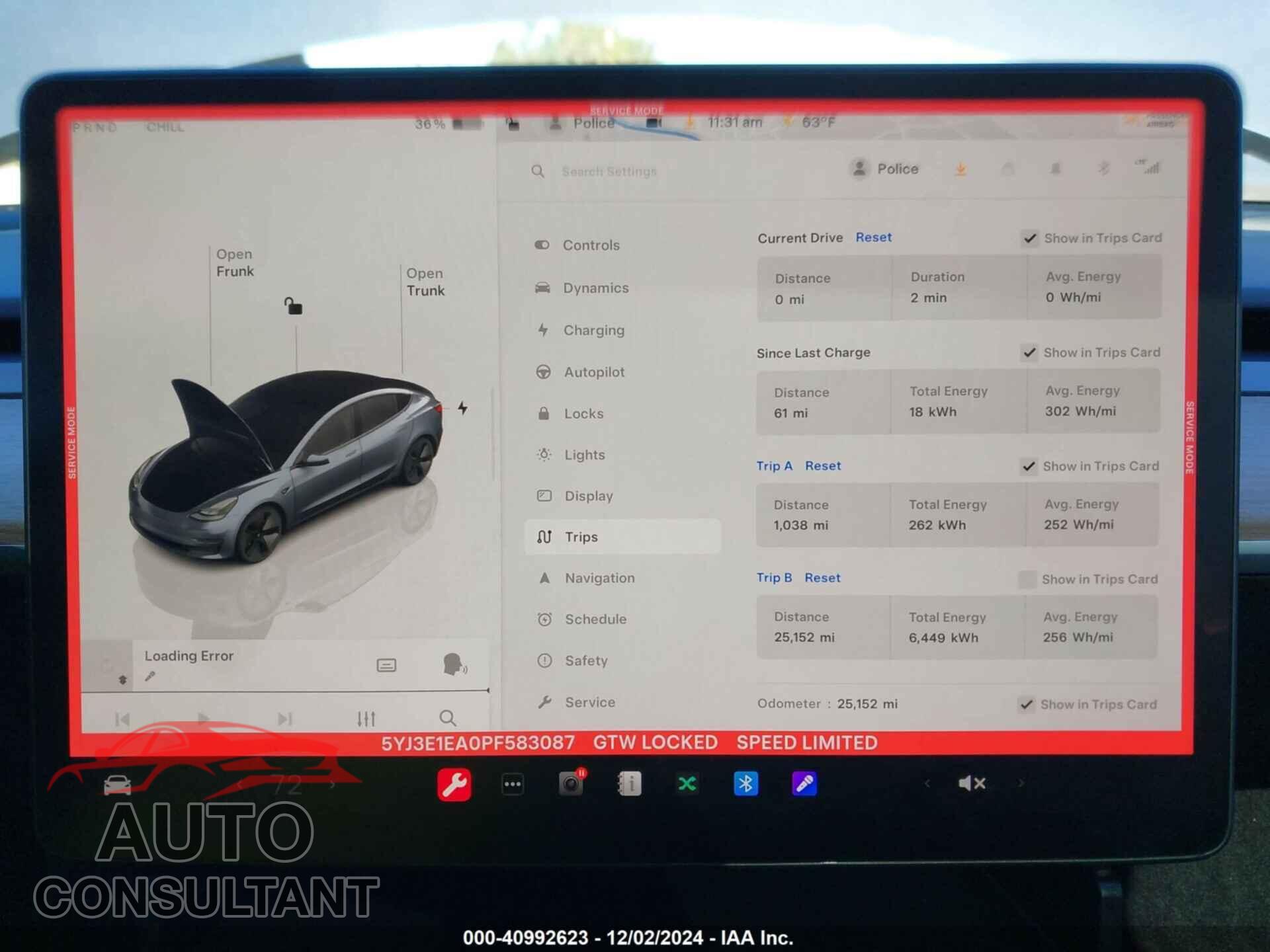 TESLA MODEL 3 2023 - 5YJ3E1EA0PF583087