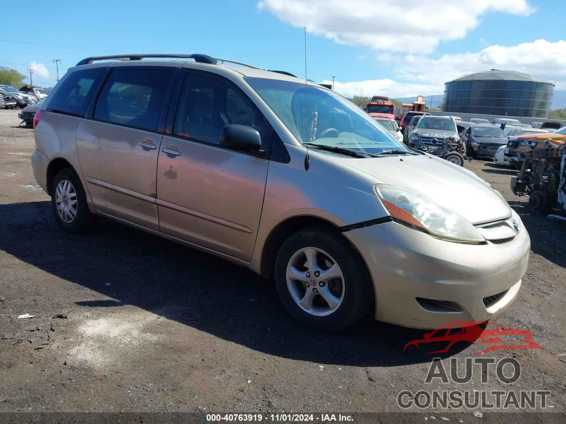 TOYOTA SIENNA 2009 - 5TDZK23C99S257042