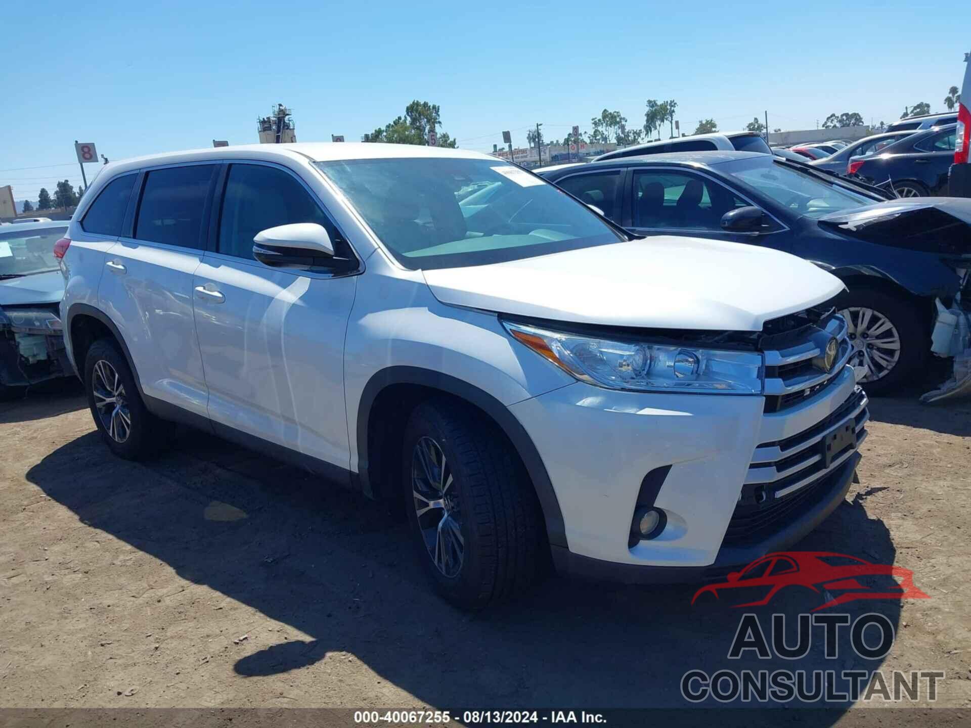 TOYOTA HIGHLANDER 2019 - 5TDZZRFH5KS290718